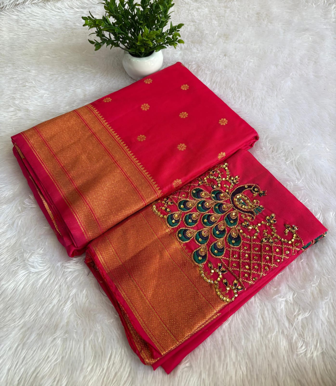 Kalanjali Paithani With Aari Work Blouse
