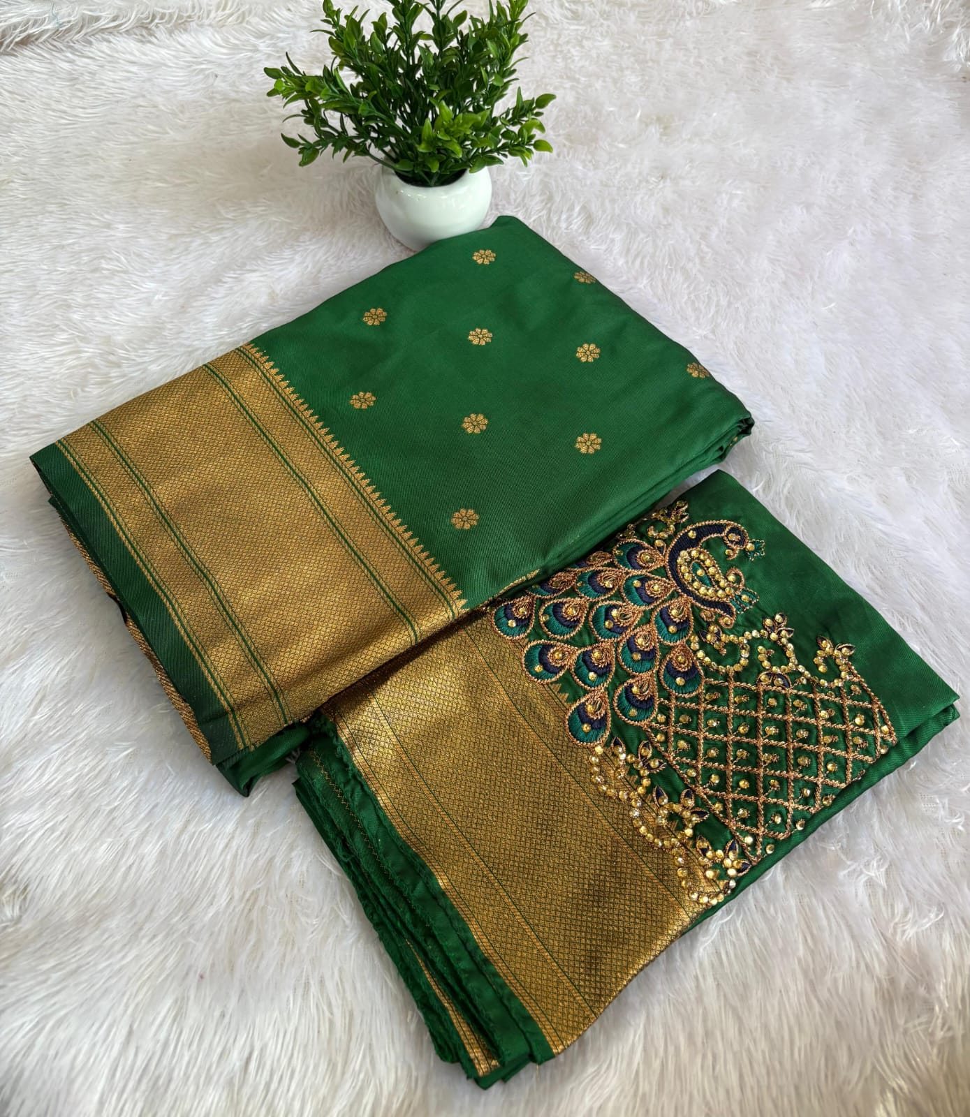 Kalanjali Paithani With Aari Work Blouse