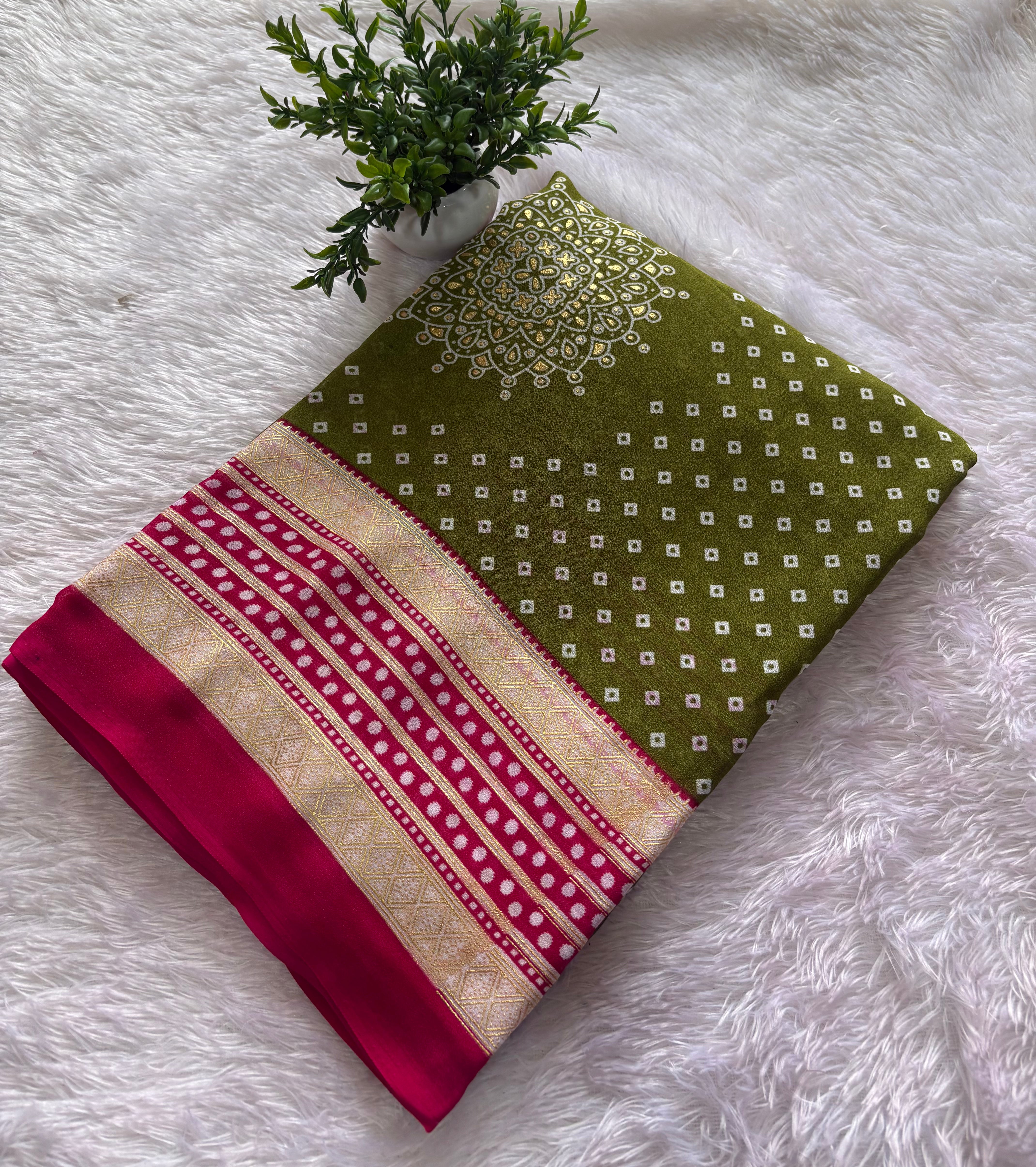 Bandhani saree PC337