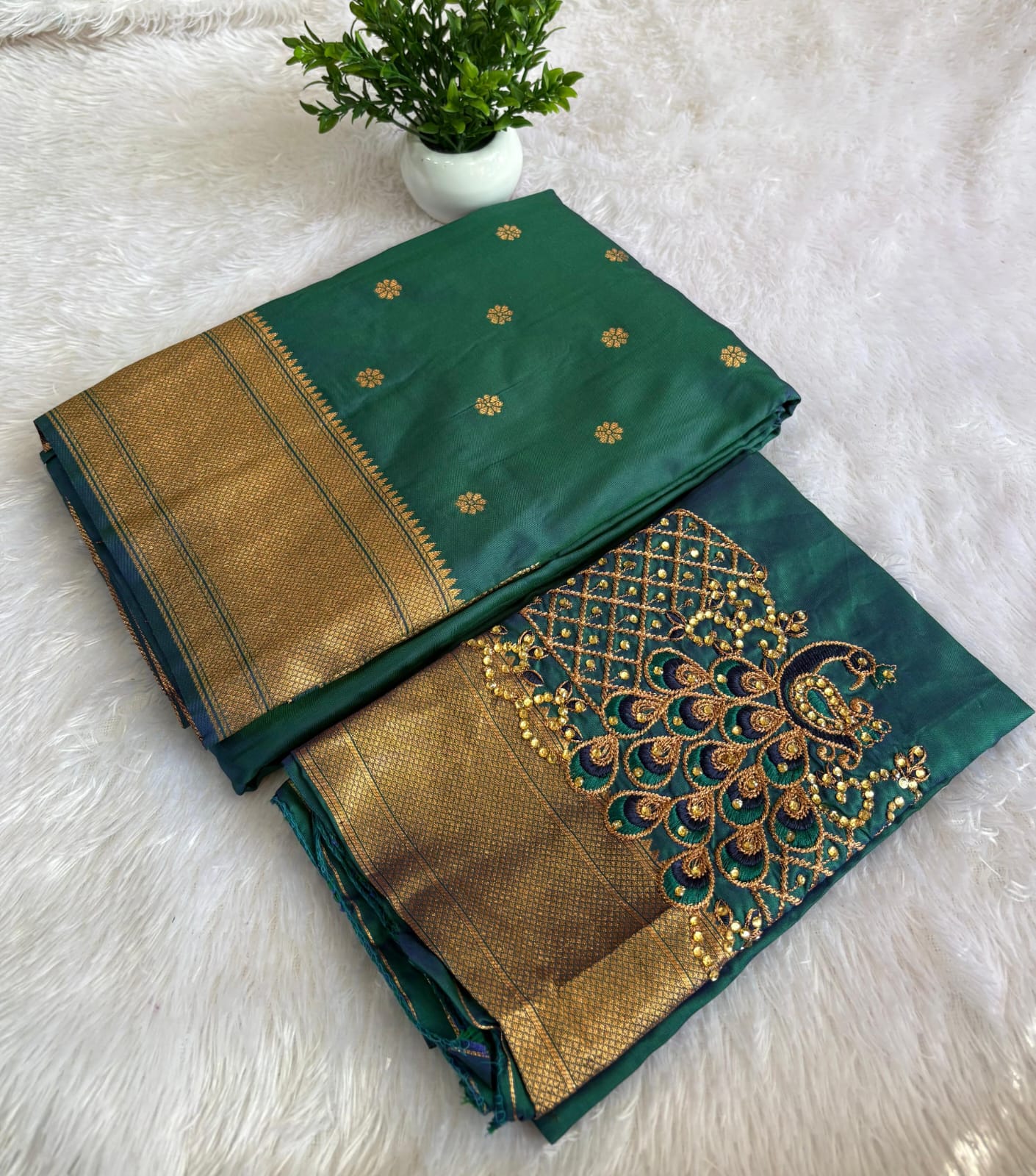 Kalanjali Paithani With Aari Work Blouse