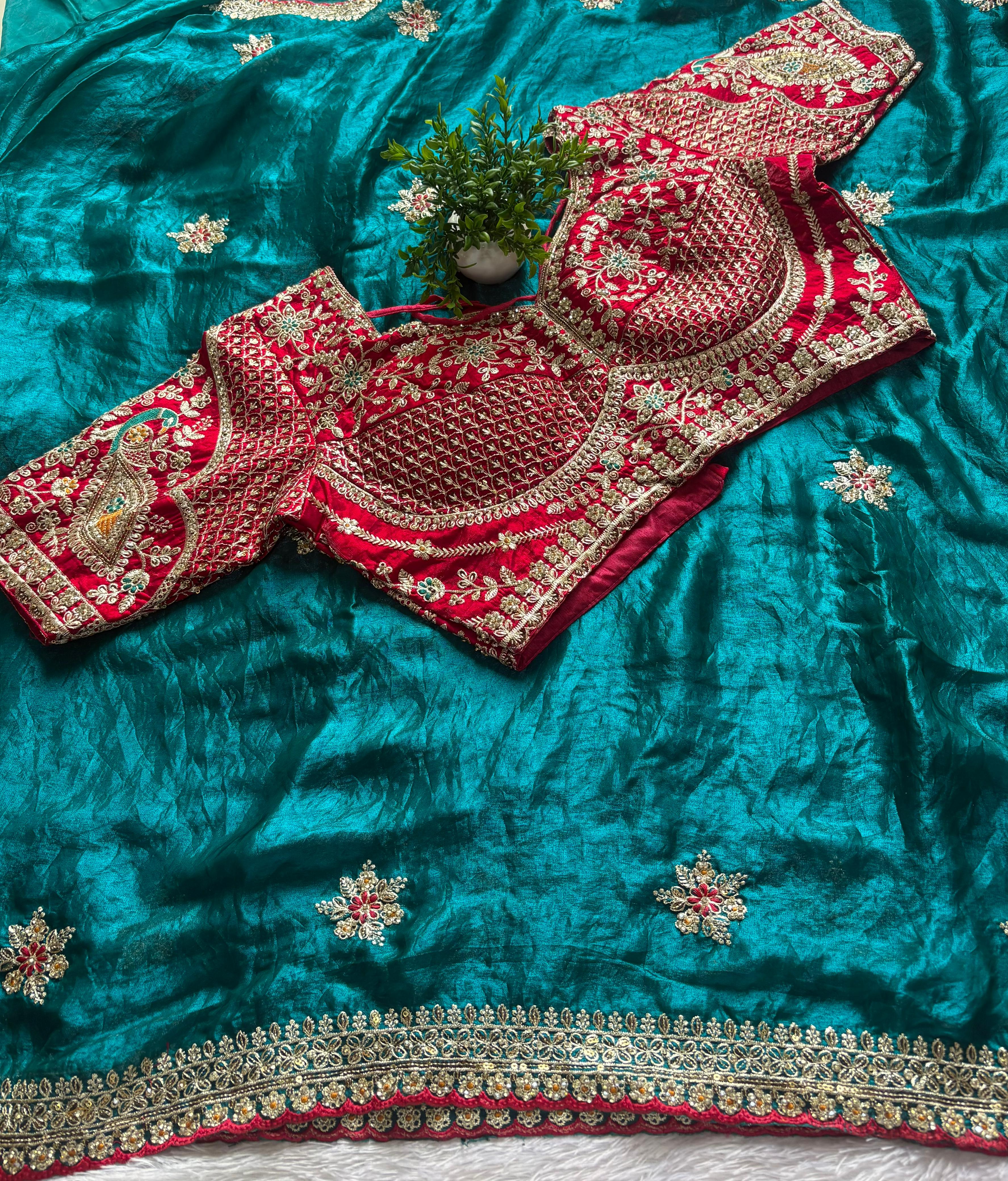 Designer Saree with Readymade Blouse