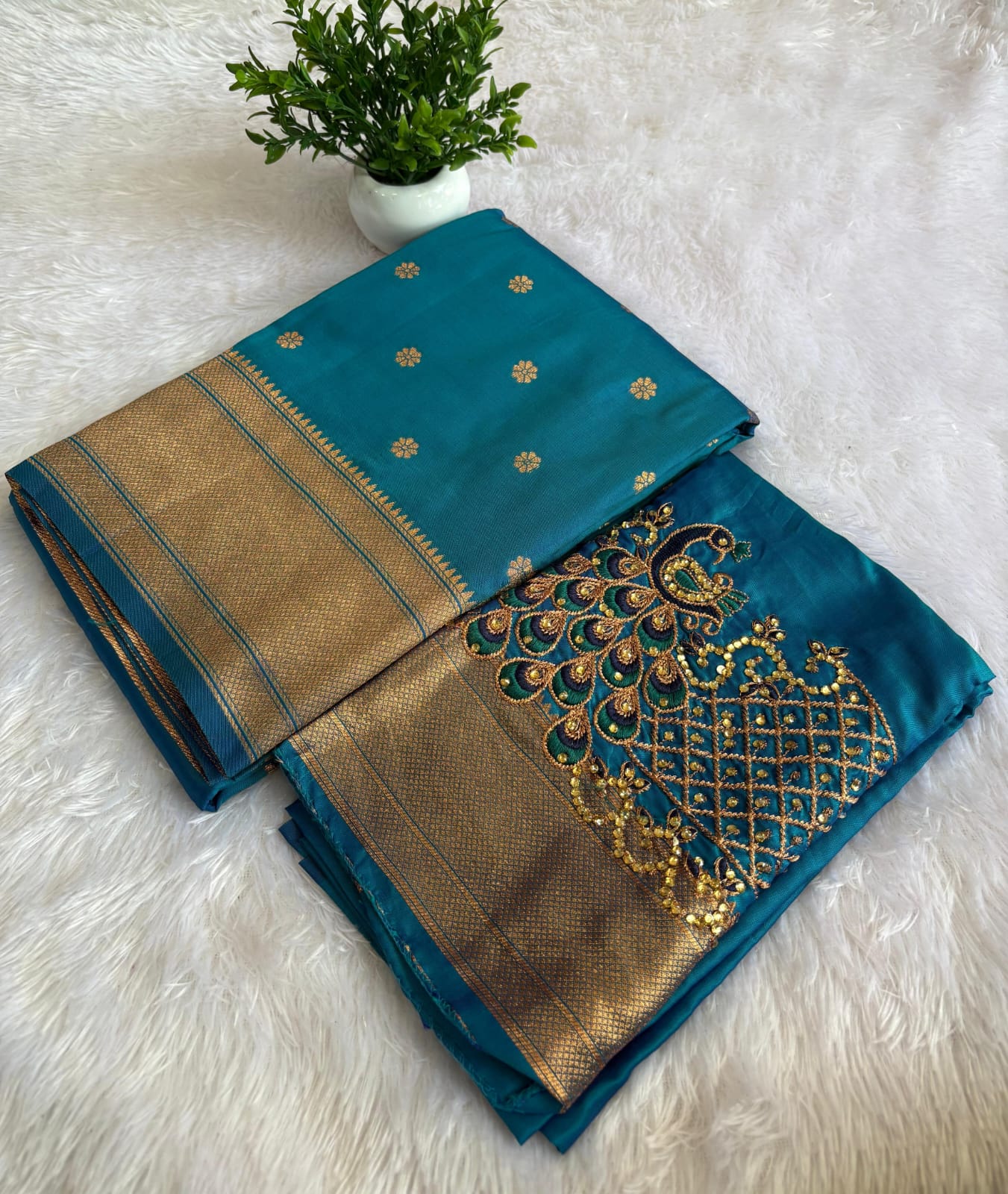 Kalanjali Paithani With Aari Work Blouse