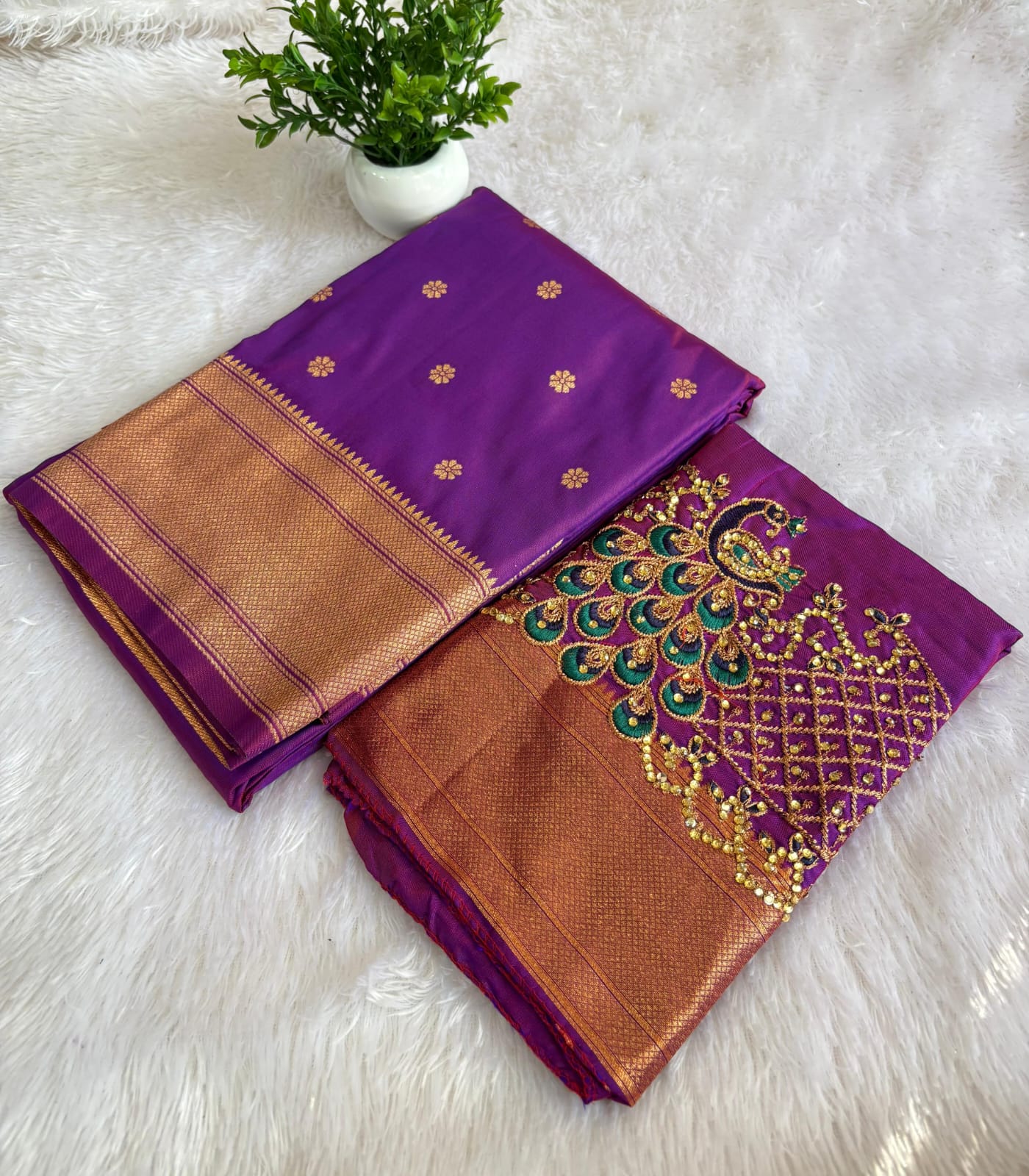 Kalanjali Paithani With Aari Work Blouse