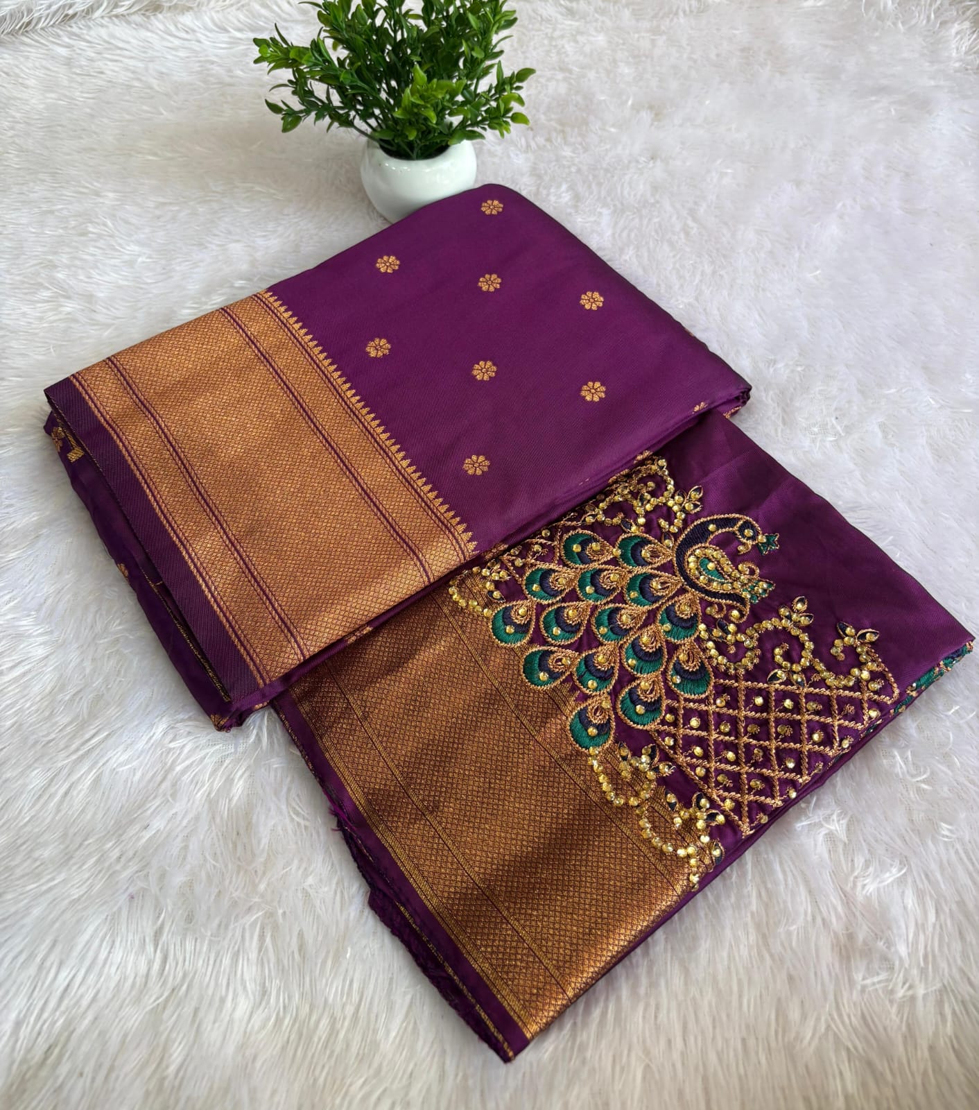 Kalanjali Paithani With Aari Work Blouse