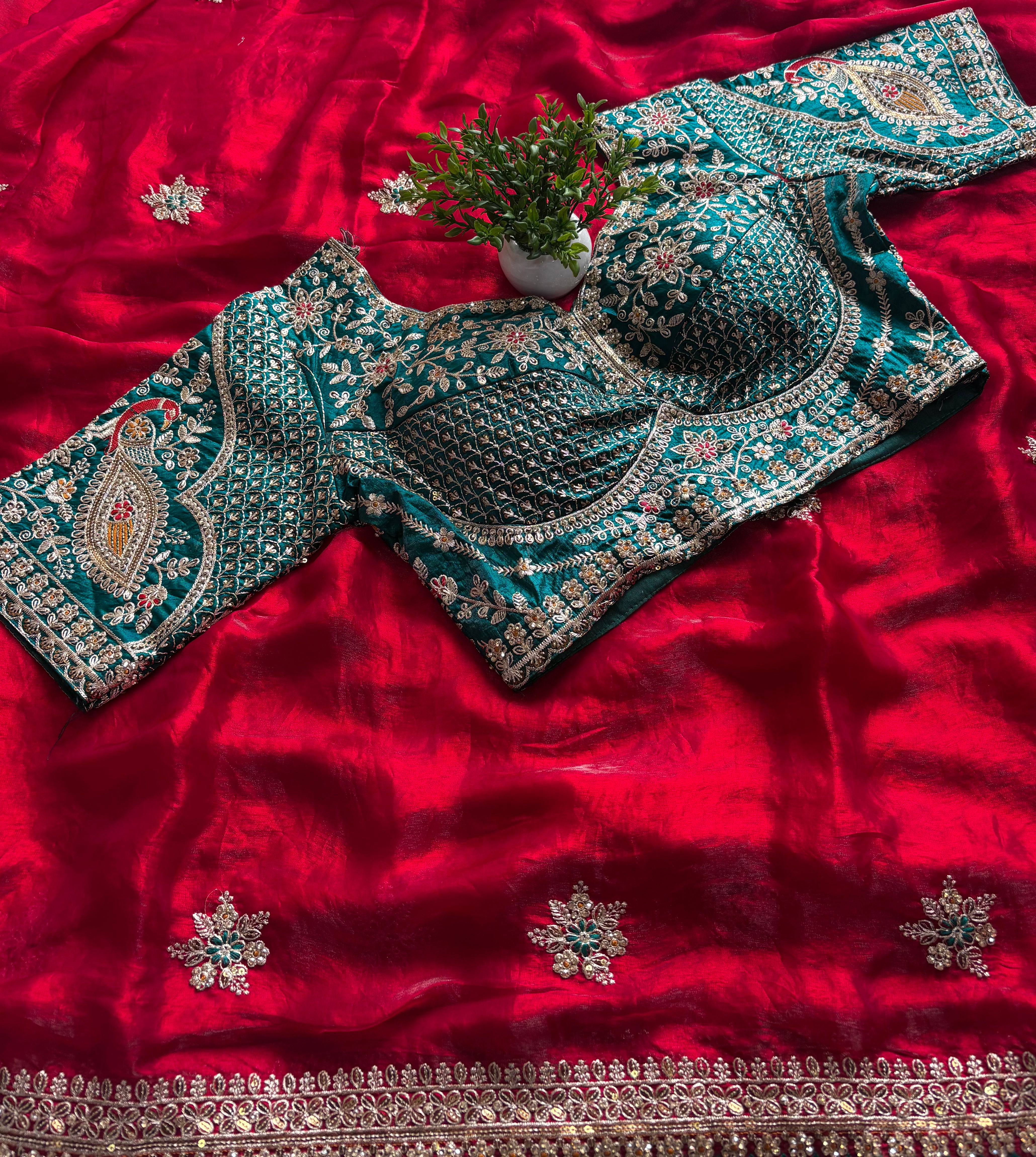 Designer Saree with Readymade Blouse