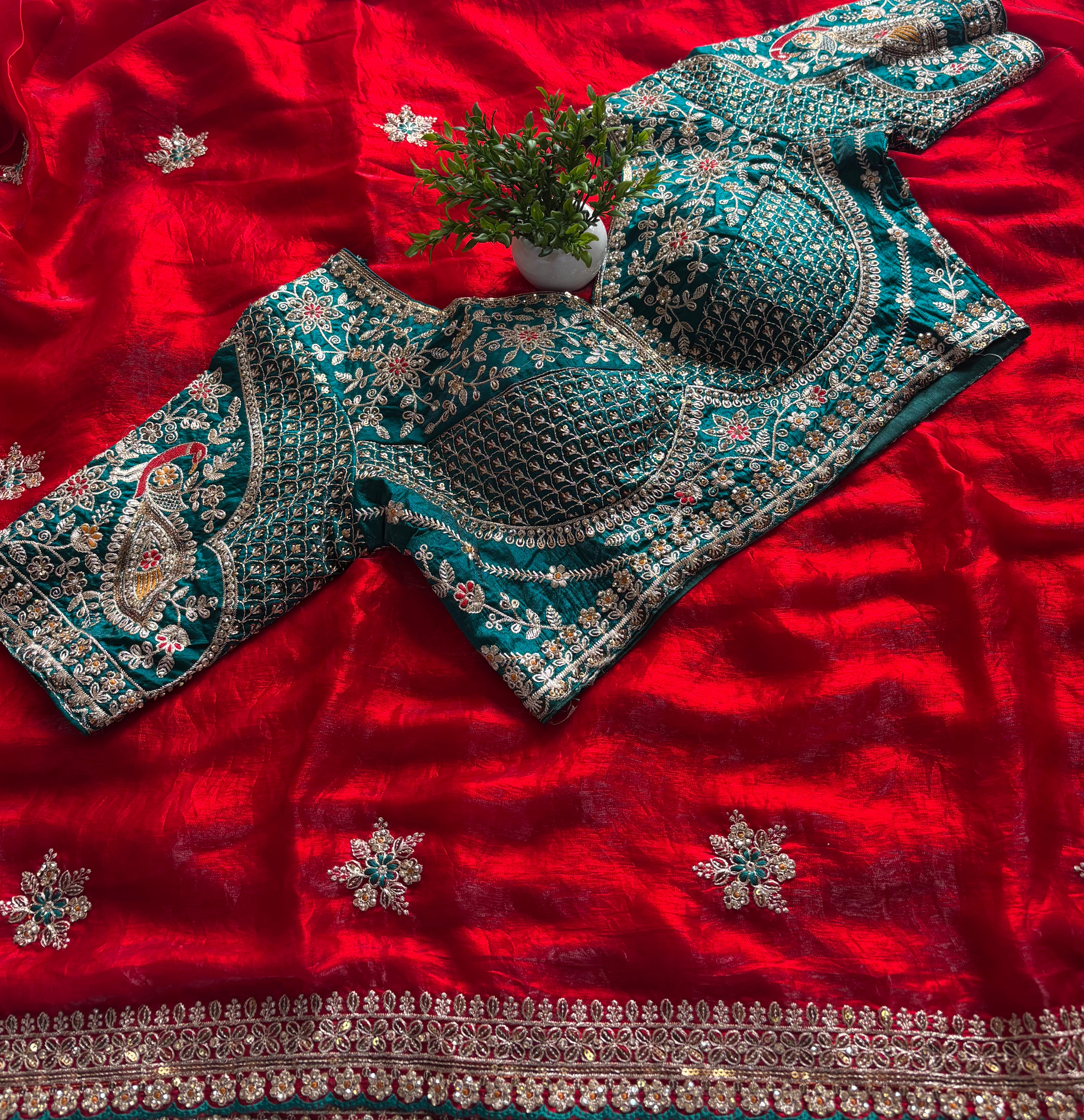 Designer Saree with Readymade Blouse