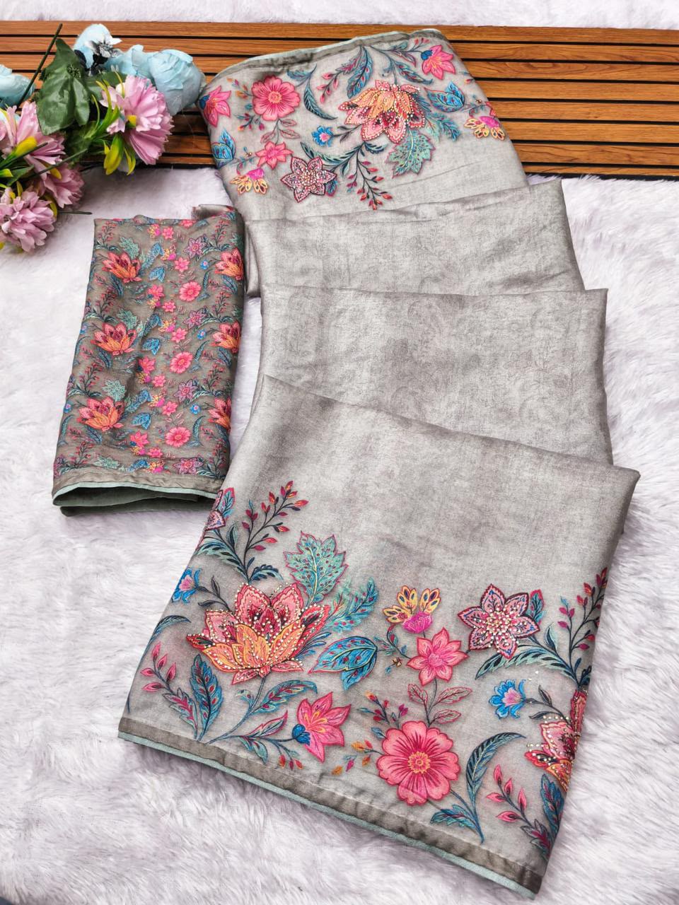 position print saree Pc-1552