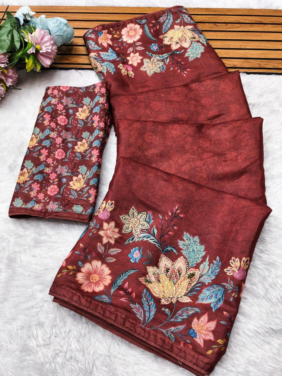 position print saree Pc-1552