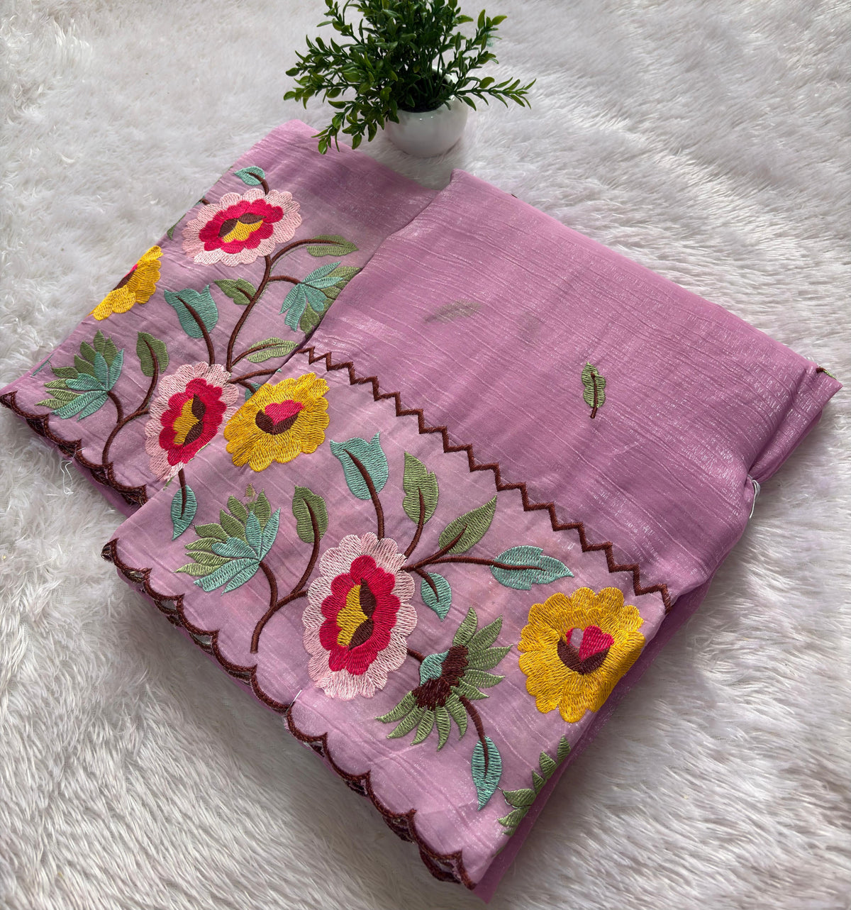 Kashmir work saree pc-1681