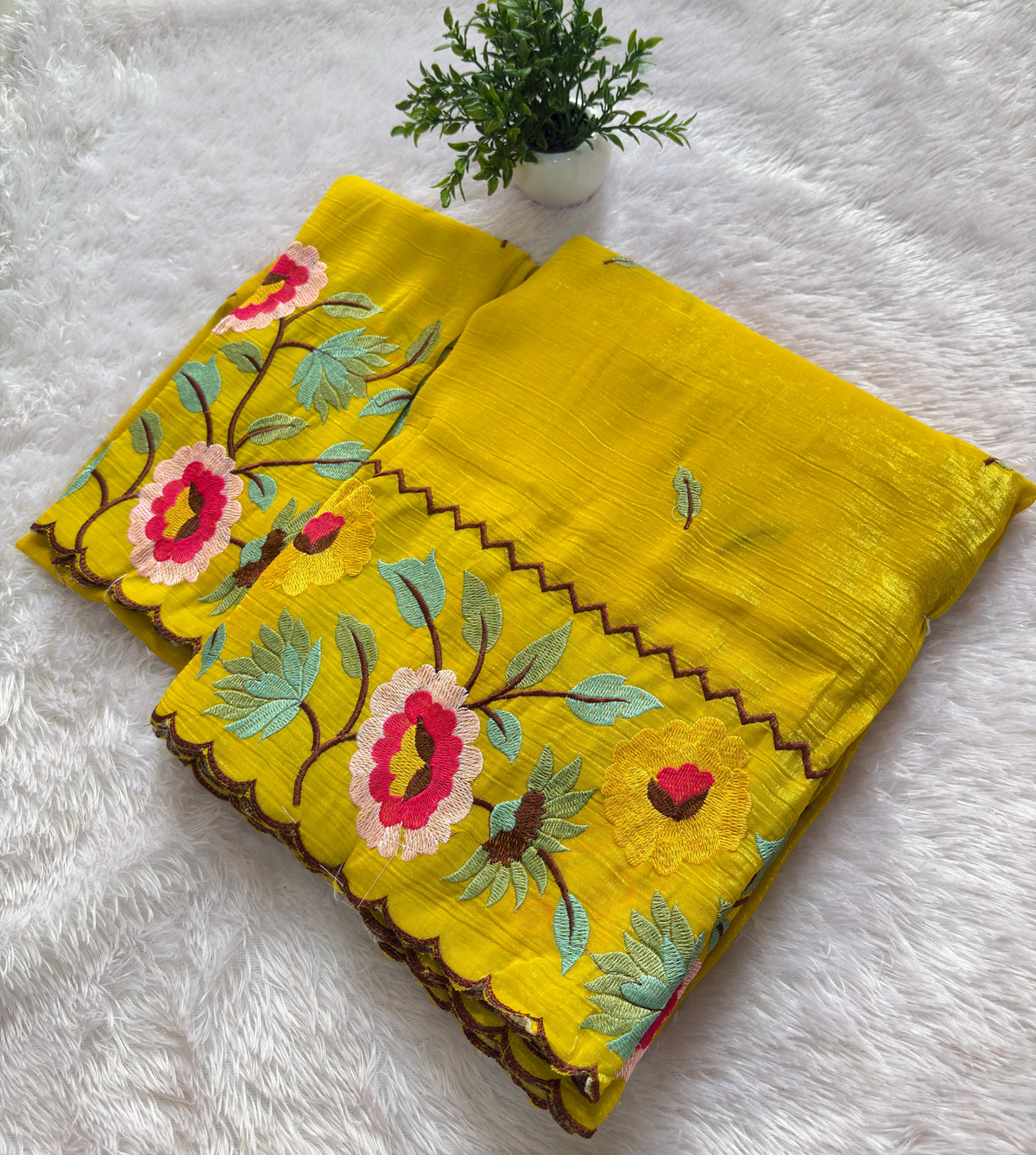 Kashmir work saree pc-1681