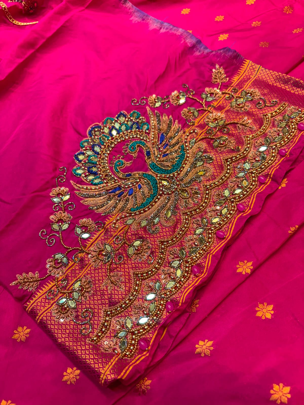 KALANJALI SAREE WITH AARI WORK BLOUSE PC-1109