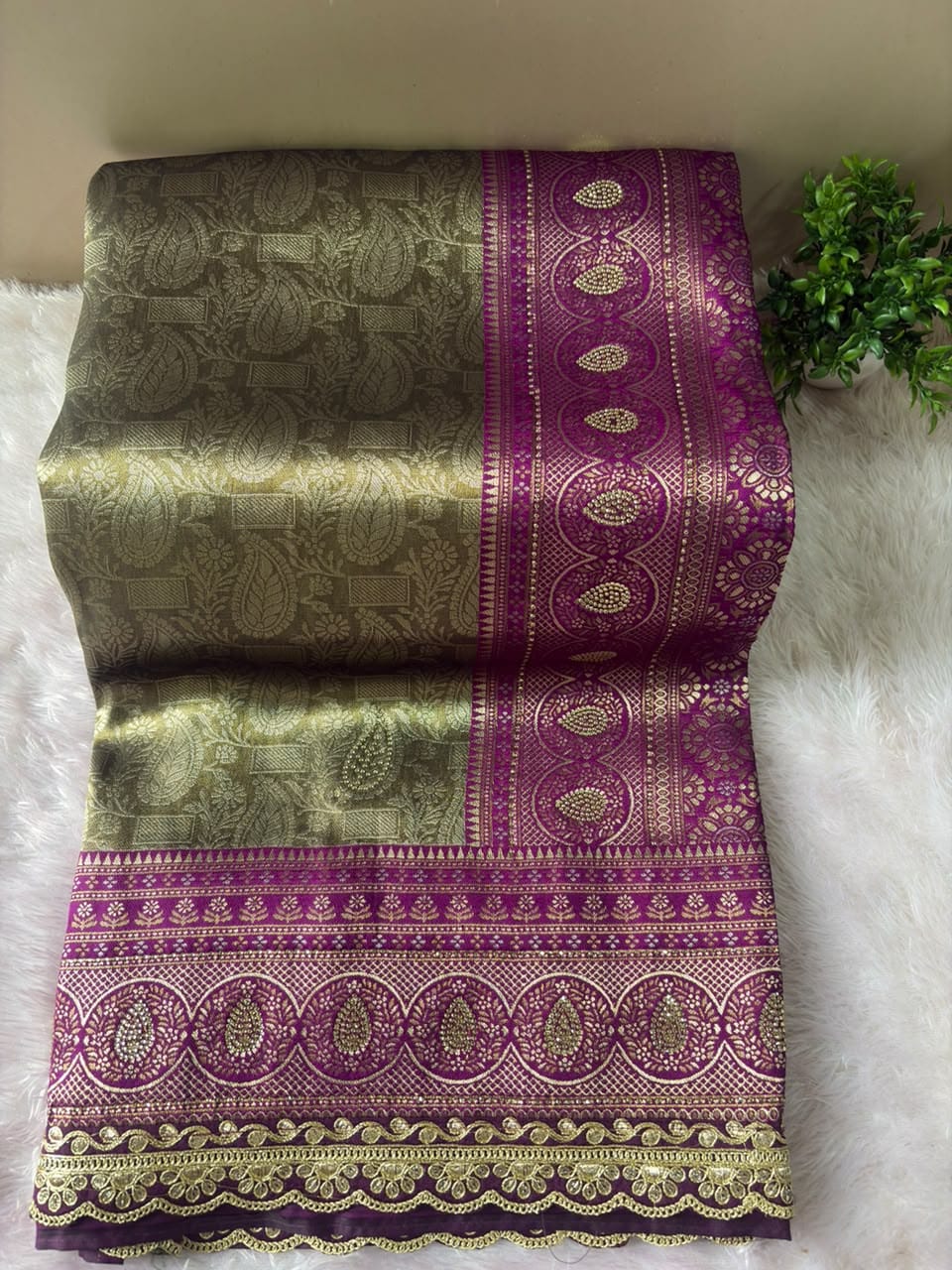 KANJIVARAM SAREE WITH LACE BORDER PC-1419