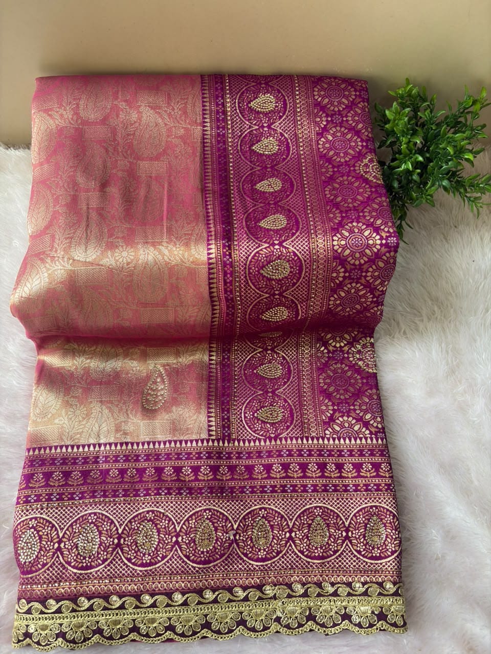 KANJIVARAM SAREE WITH LACE BORDER PC-1419
