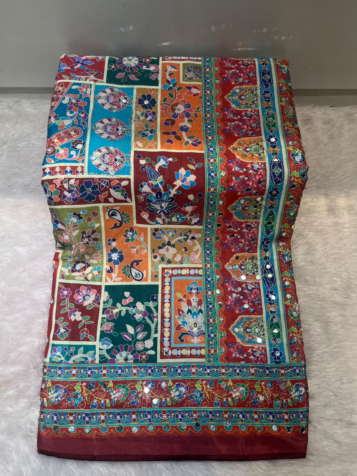 INSATGRAM VIRAL POSITION PRINT SAREE PC-1464