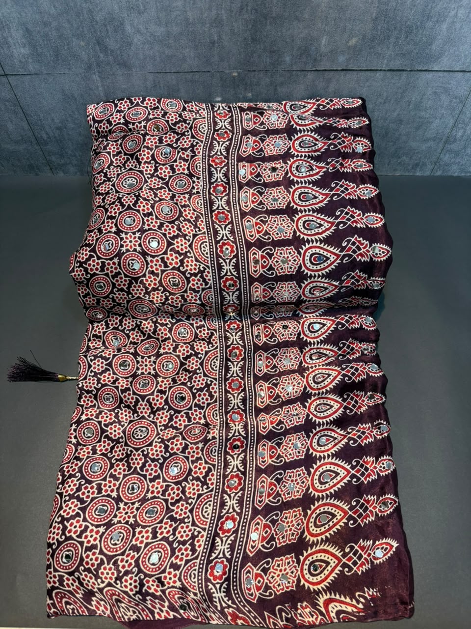 MIRROR AJRAKH SAREE PC-1471
