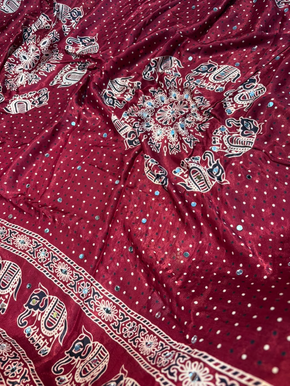 MIRROR AJRAKH SAREE PC-1471