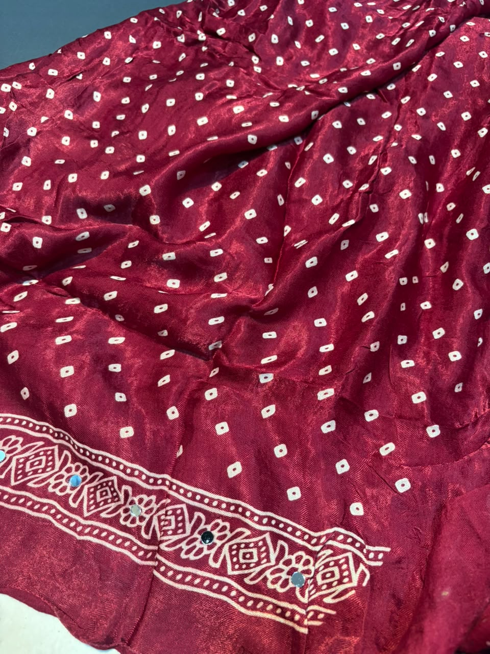 MIRROR AJRAKH SAREE PC-1471