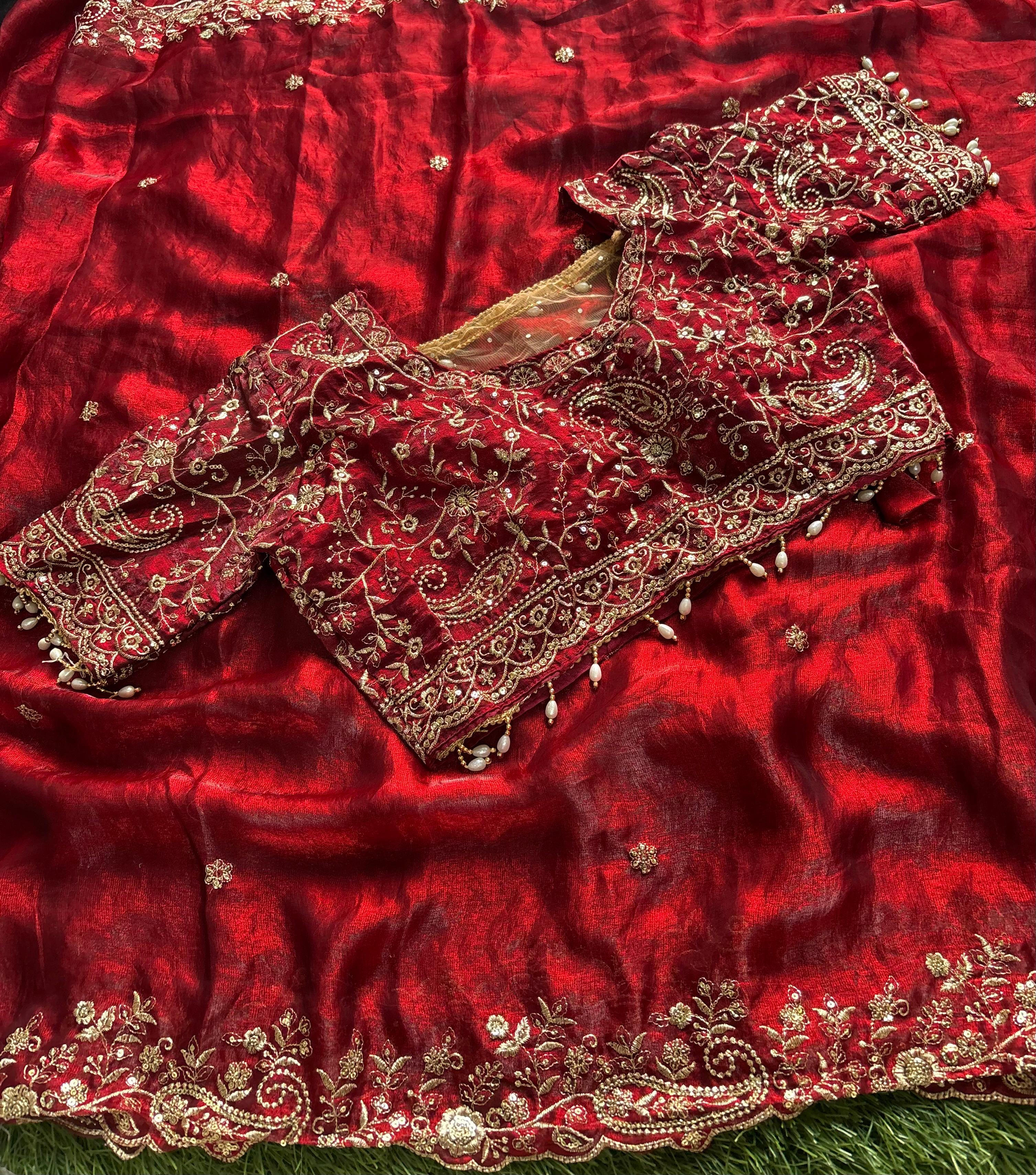 READYMADE BLOUSE WITH DESIGNER SAREE PC-1473