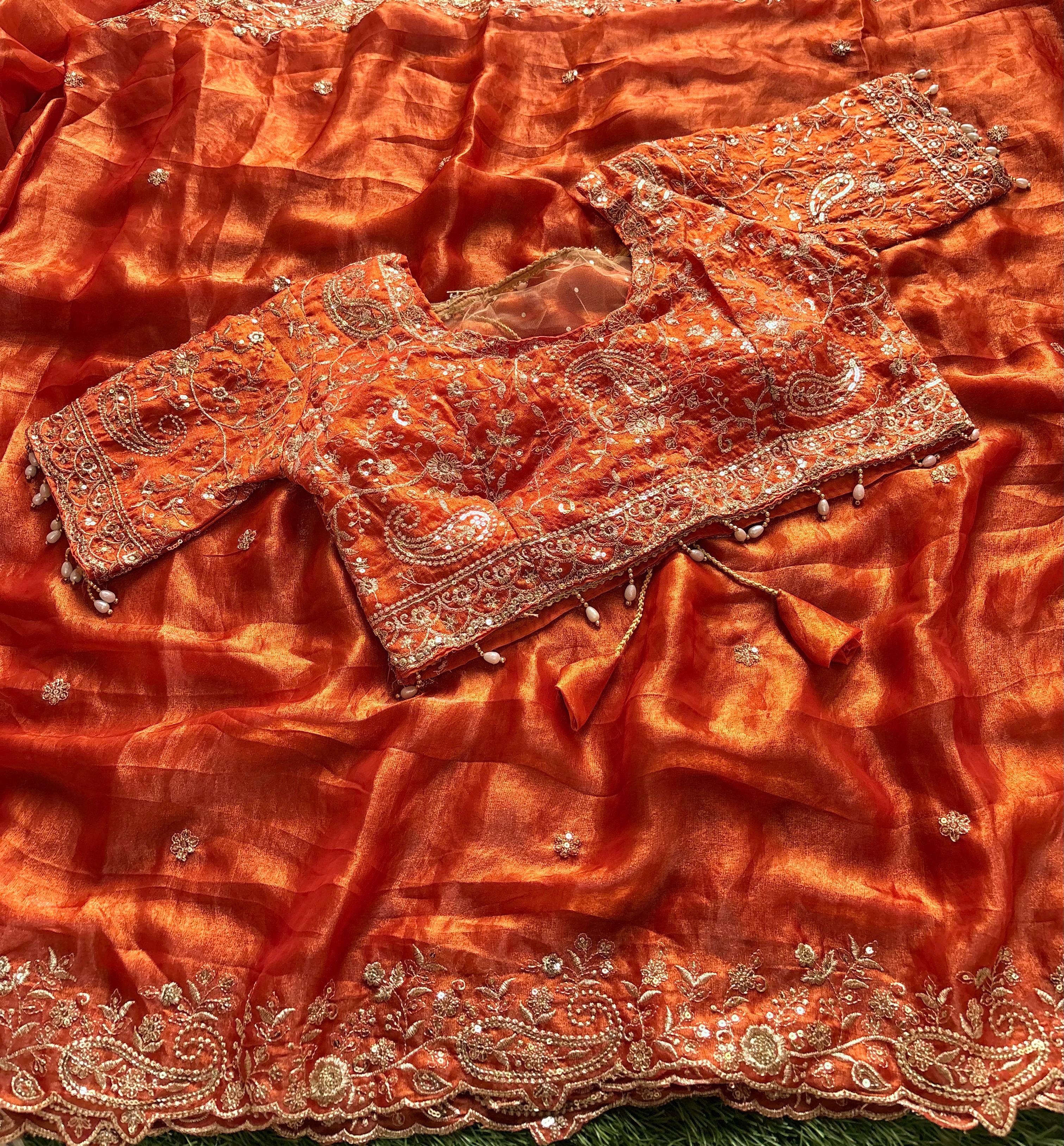 READYMADE BLOUSE WITH DESIGNER SAREE PC-1473