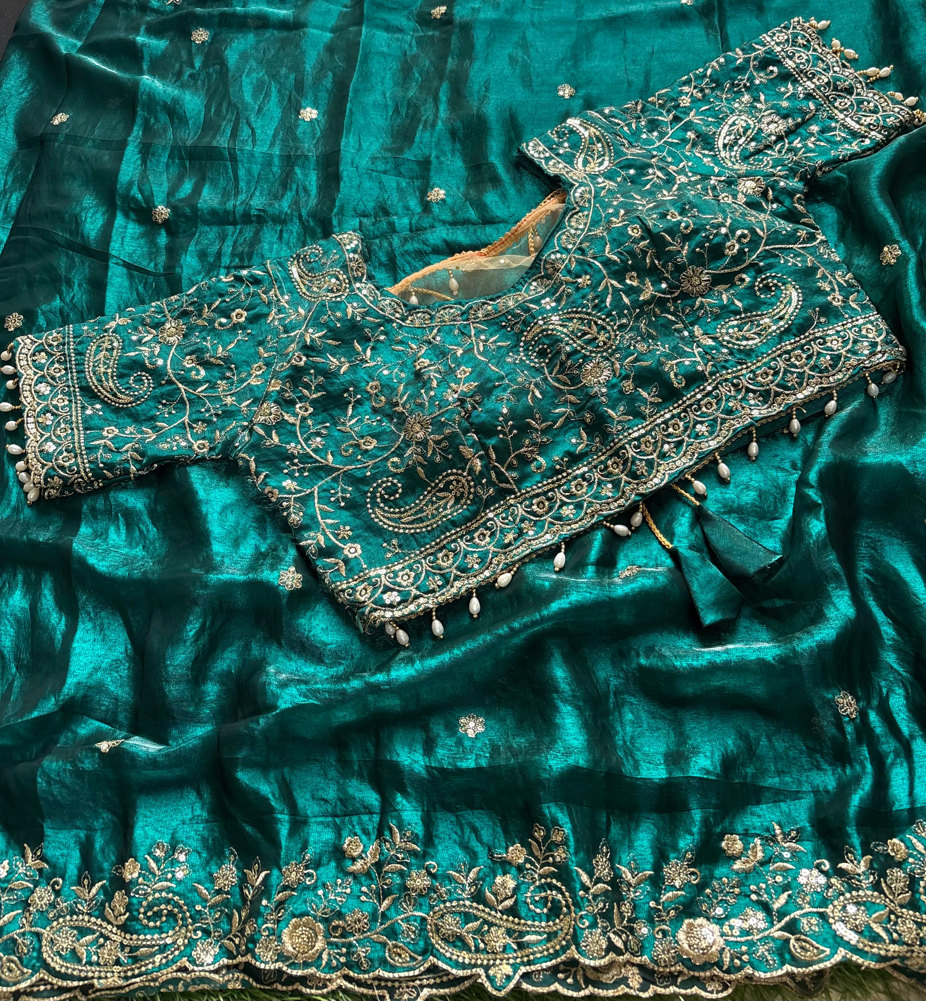 READYMADE BLOUSE WITH DESIGNER SAREE PC-1473