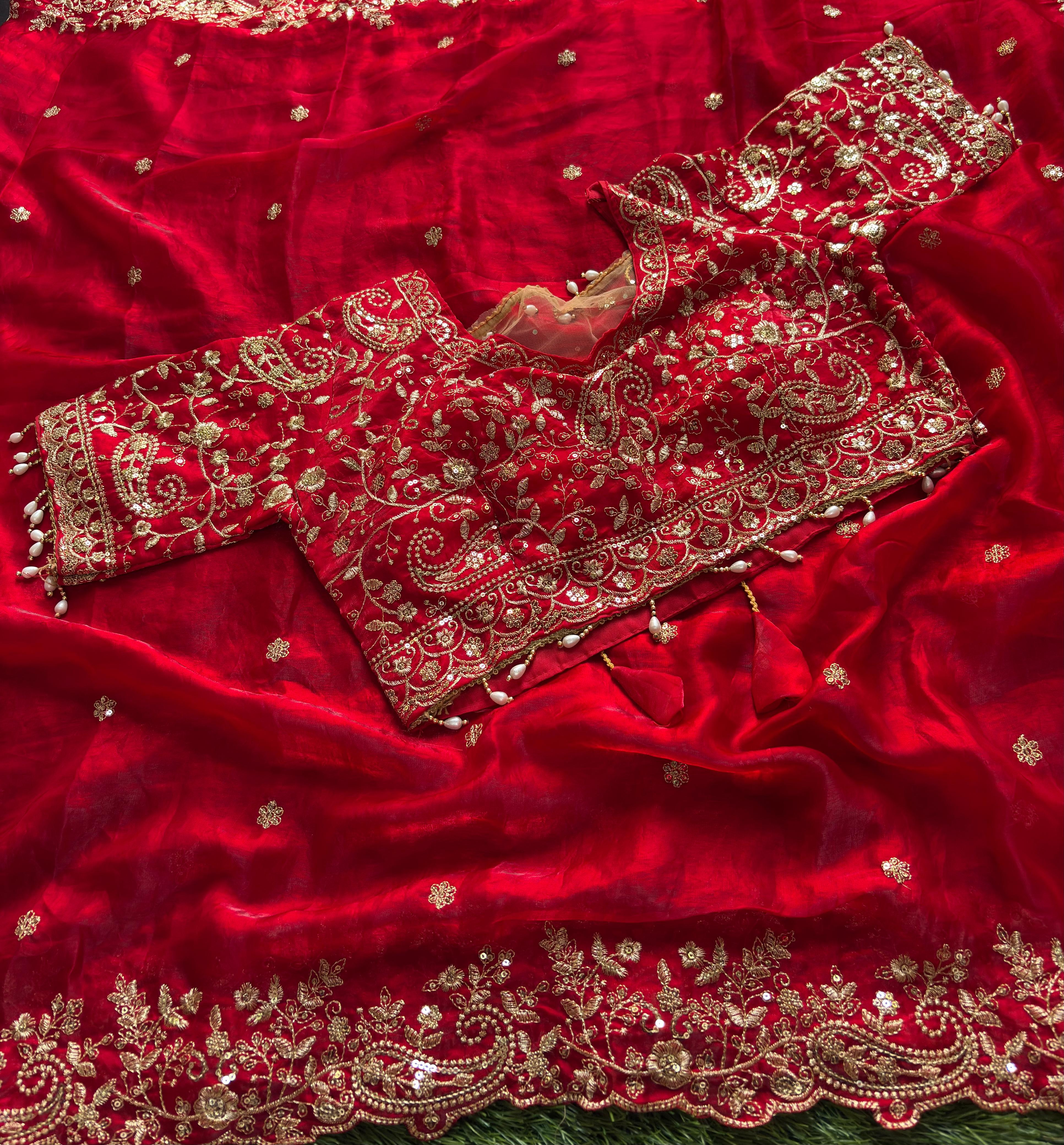 READYMADE BLOUSE WITH DESIGNER SAREE PC-1473