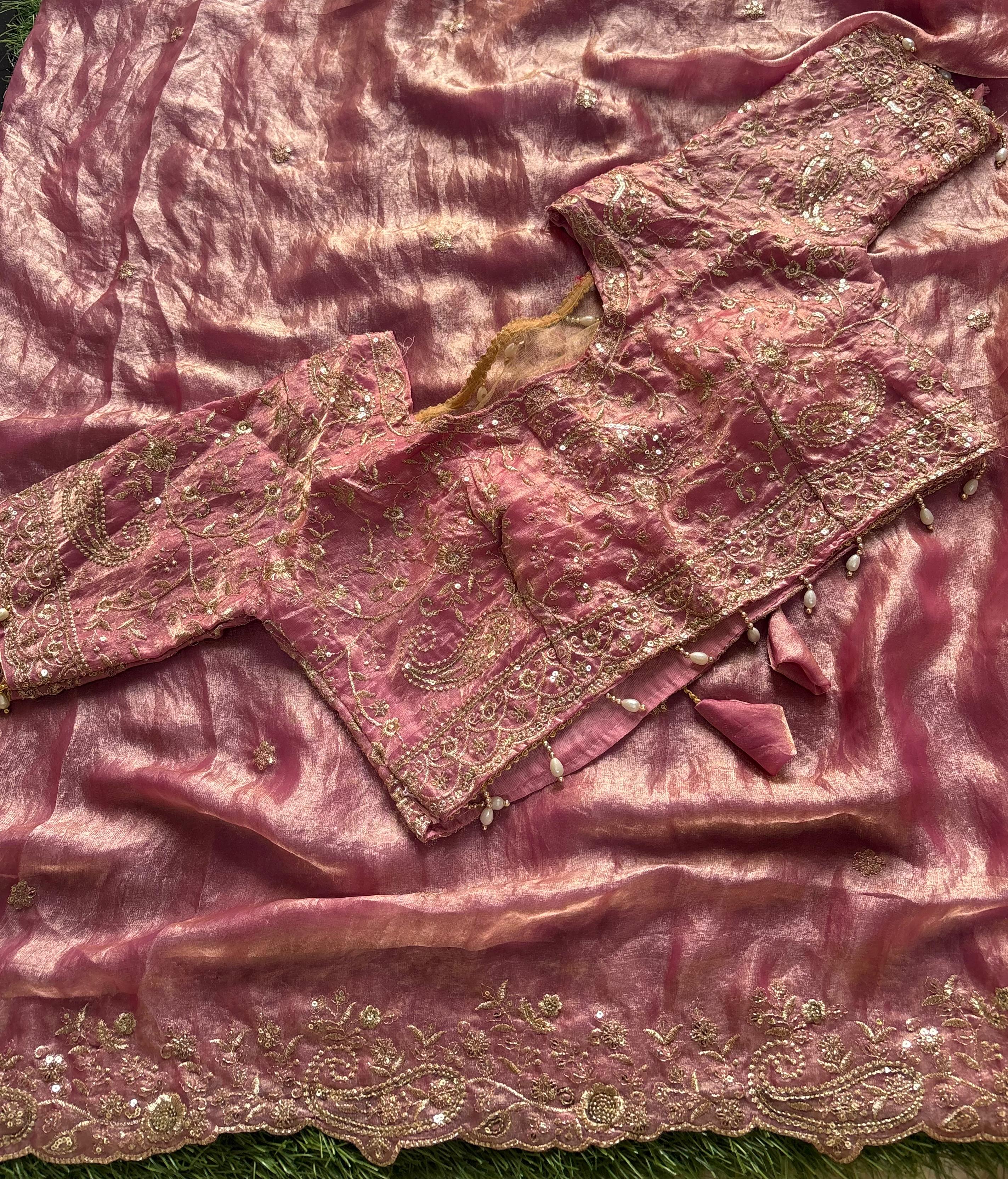 READYMADE BLOUSE WITH DESIGNER SAREE PC-1473