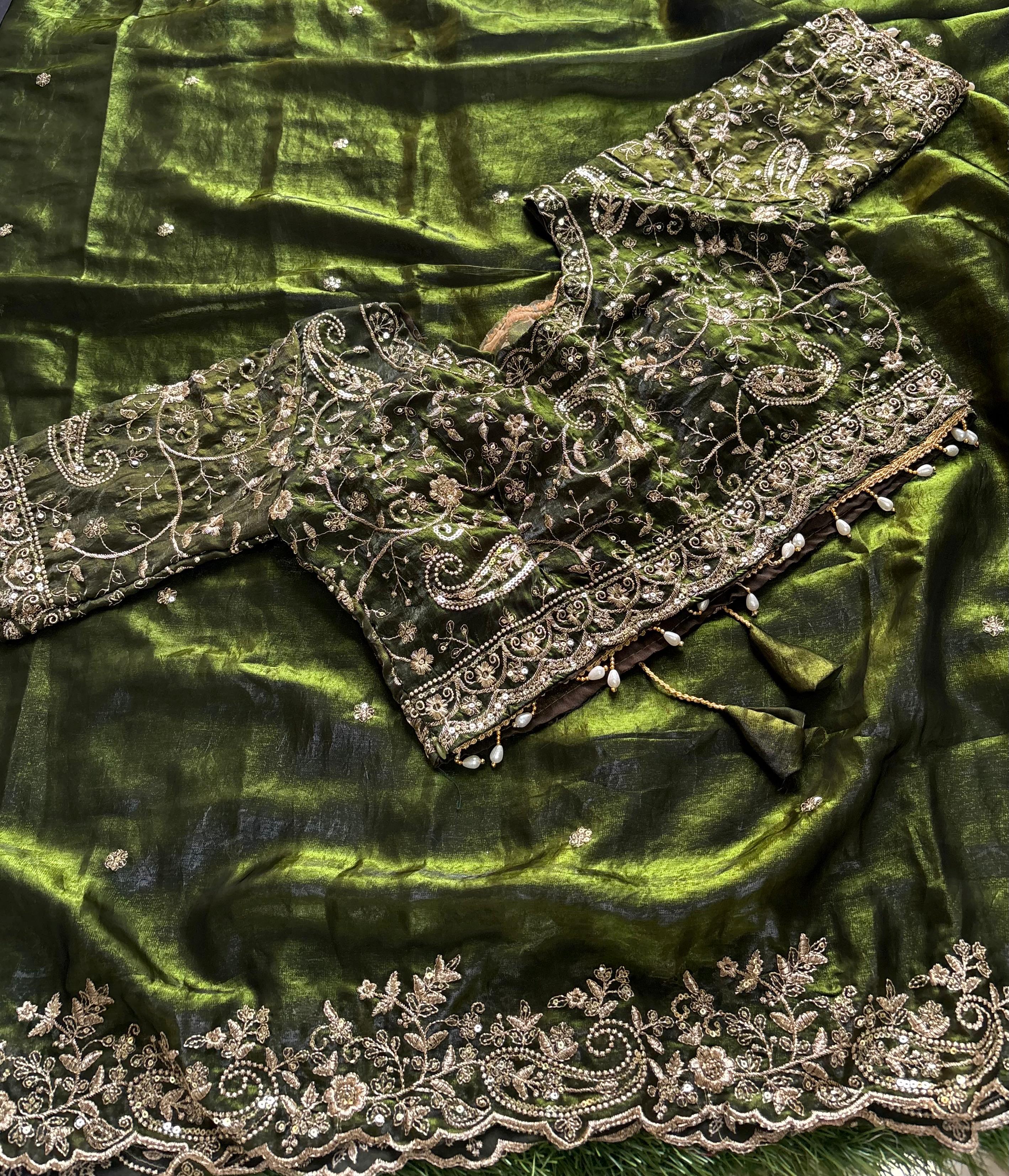 READYMADE BLOUSE WITH DESIGNER SAREE PC-1473