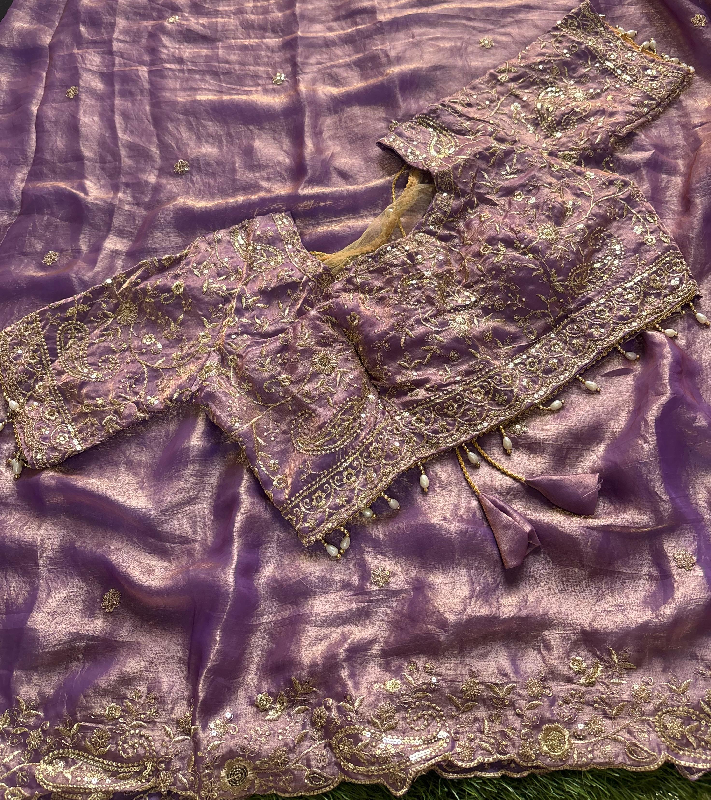READYMADE BLOUSE WITH DESIGNER SAREE PC-1473