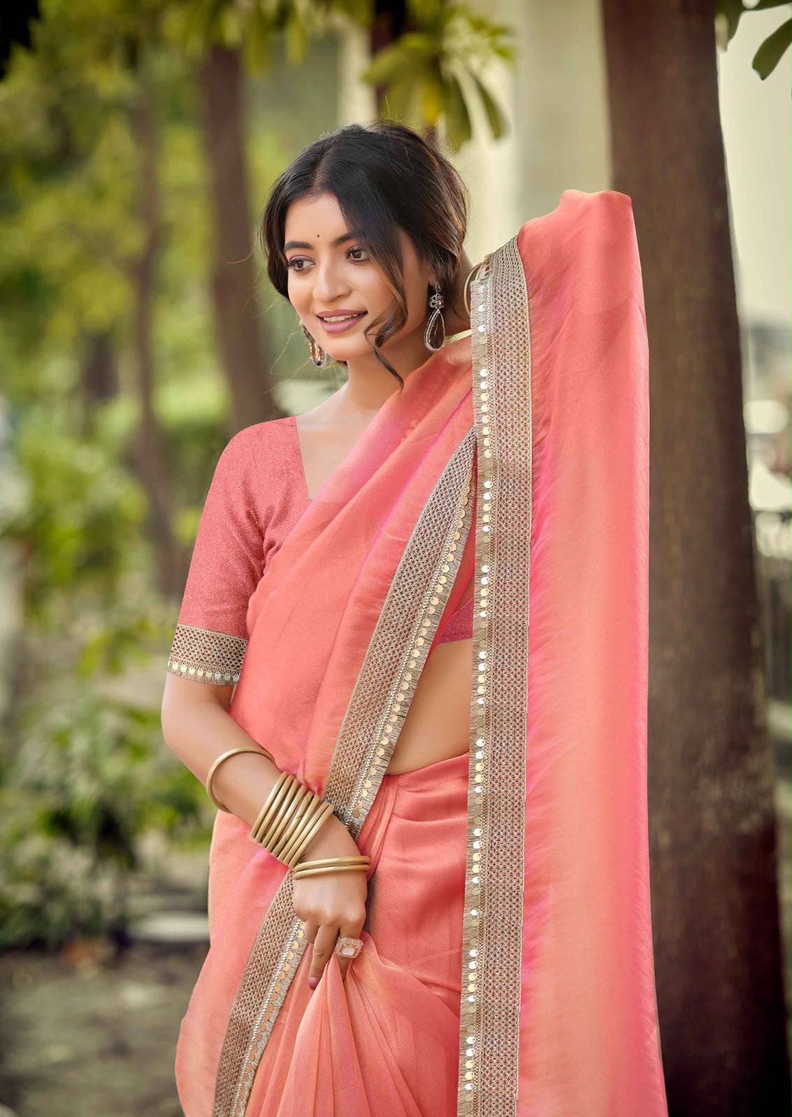 LACE BORDER SAREE