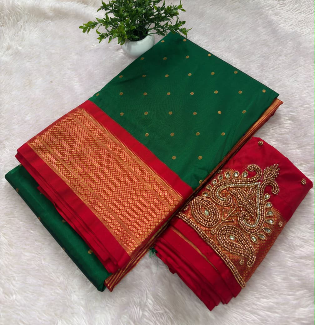 PAITHANI SAREE WITH AARI WORK BLOUSE PC-808