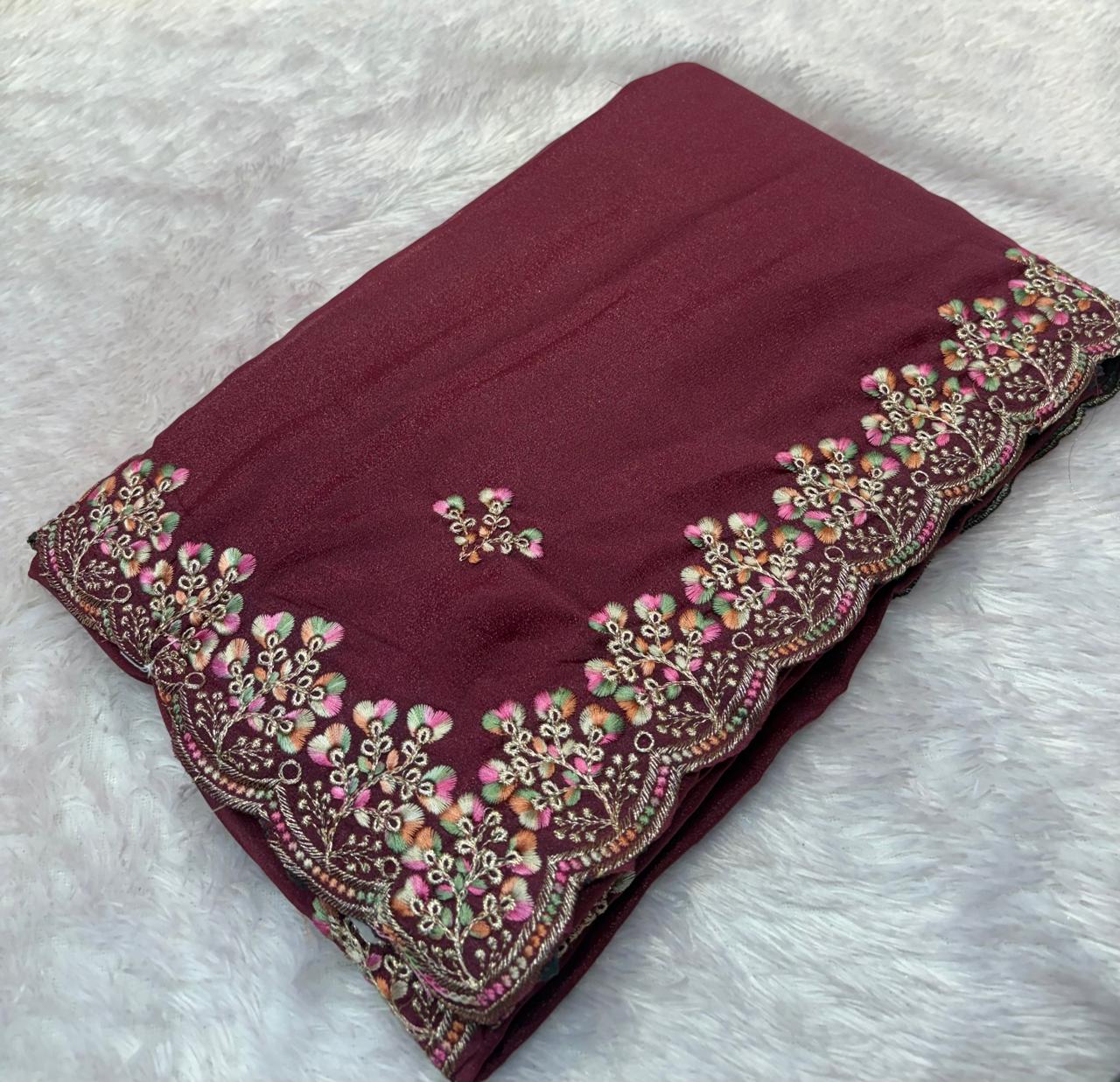 kashmiri work designer saree pc-1494