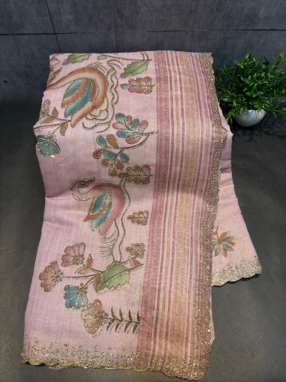 DESIGNER SAREE WITH CUT WORK