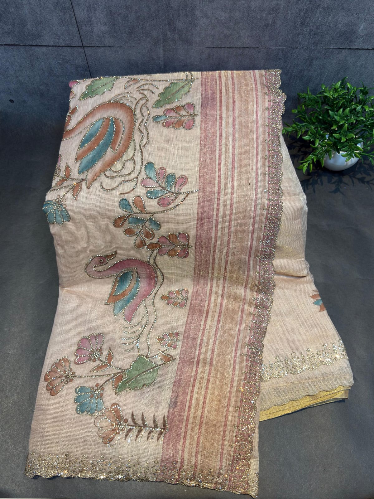 DESIGNER SAREE WITH CUT WORK