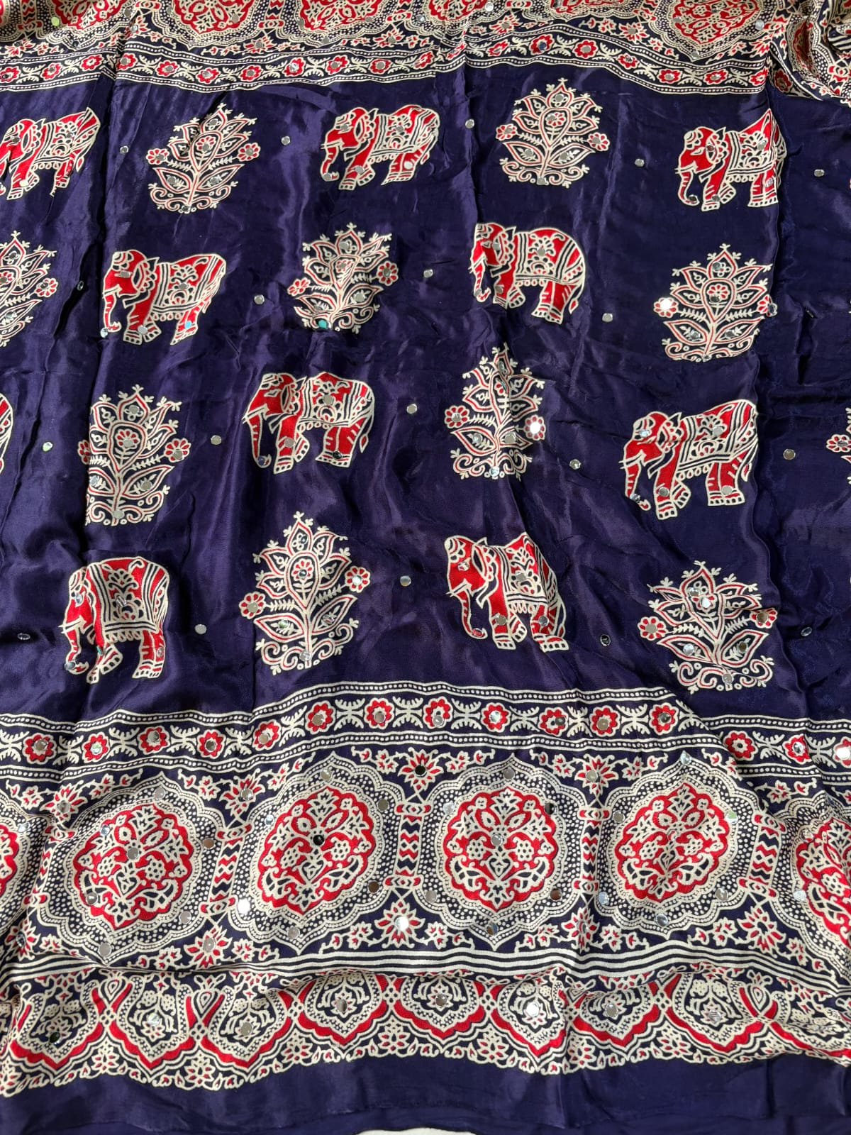 AJRAKH LAGDI PATTA SAREE PC-1471