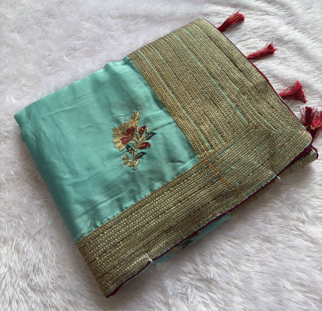 FLOWER DESIGNER SAREE PC-1698