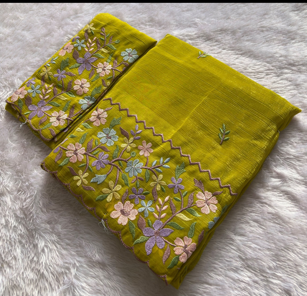 NEW KASHMIRI WORK SAREE