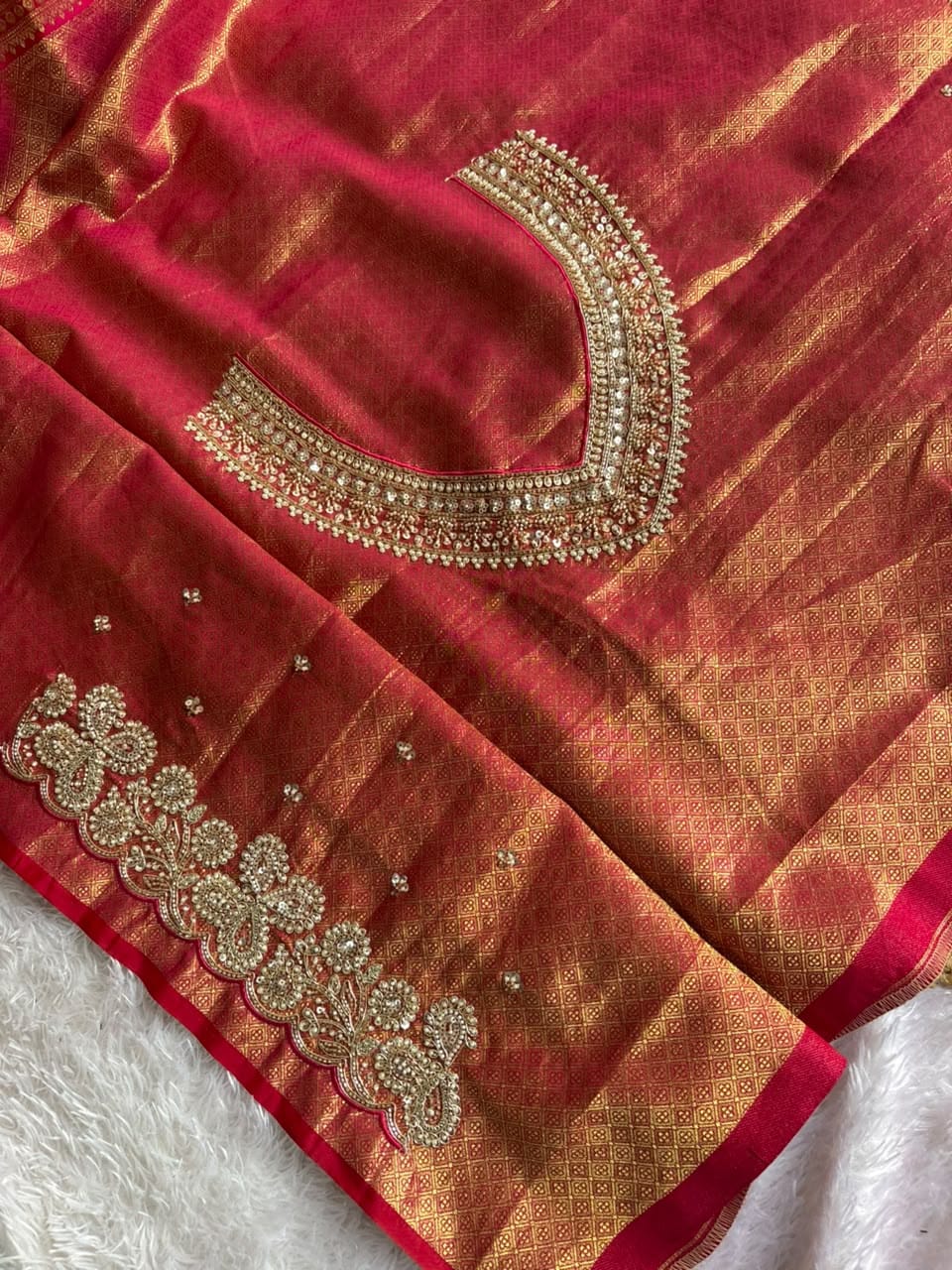 SOUTH GOLDEN KANJIVARAM SAREE PC-4152