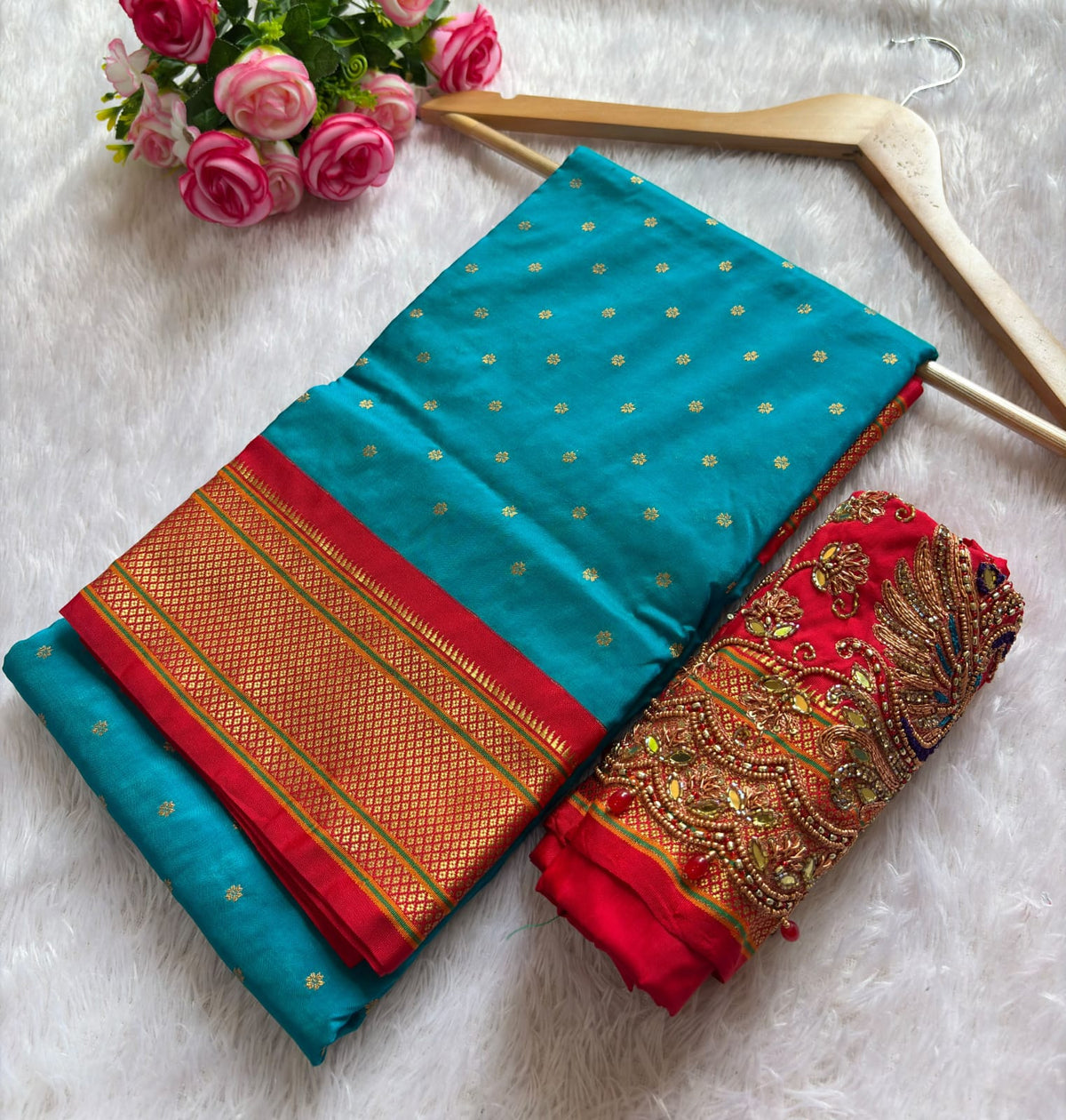 PAITHANI SAREE WITH AARI WORK B LOUSE PC-1701