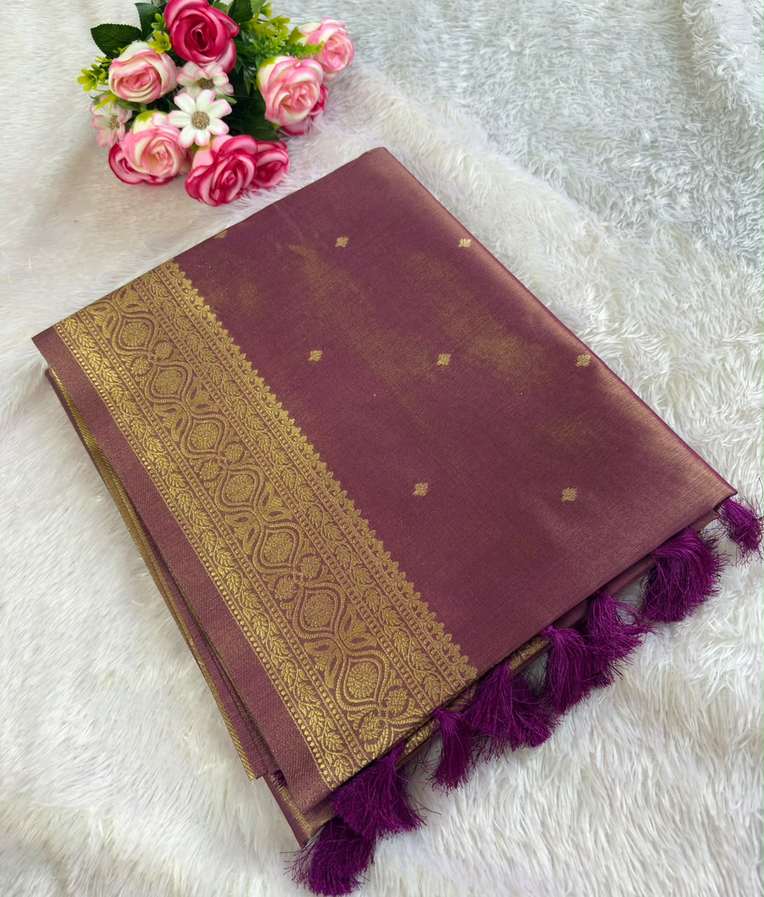 TISSUE BUTTI SAREE