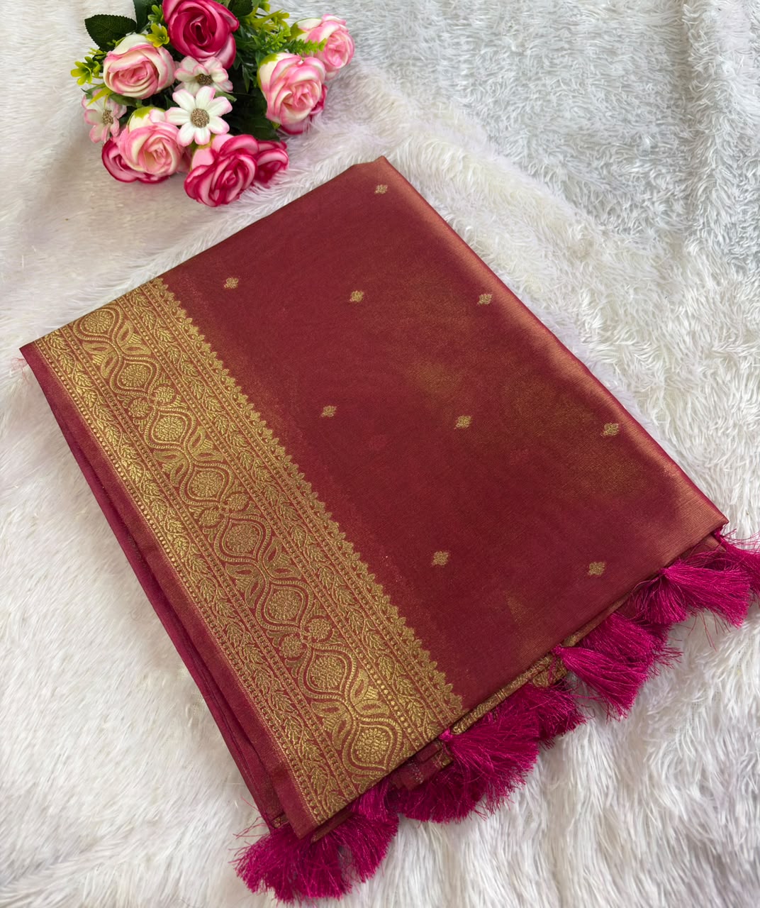TISSUE BUTTI SAREE