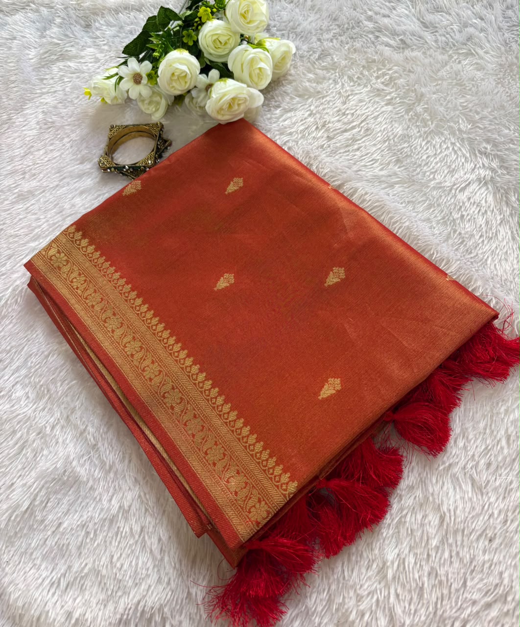 BIG BUTTI TISSUE SAREE