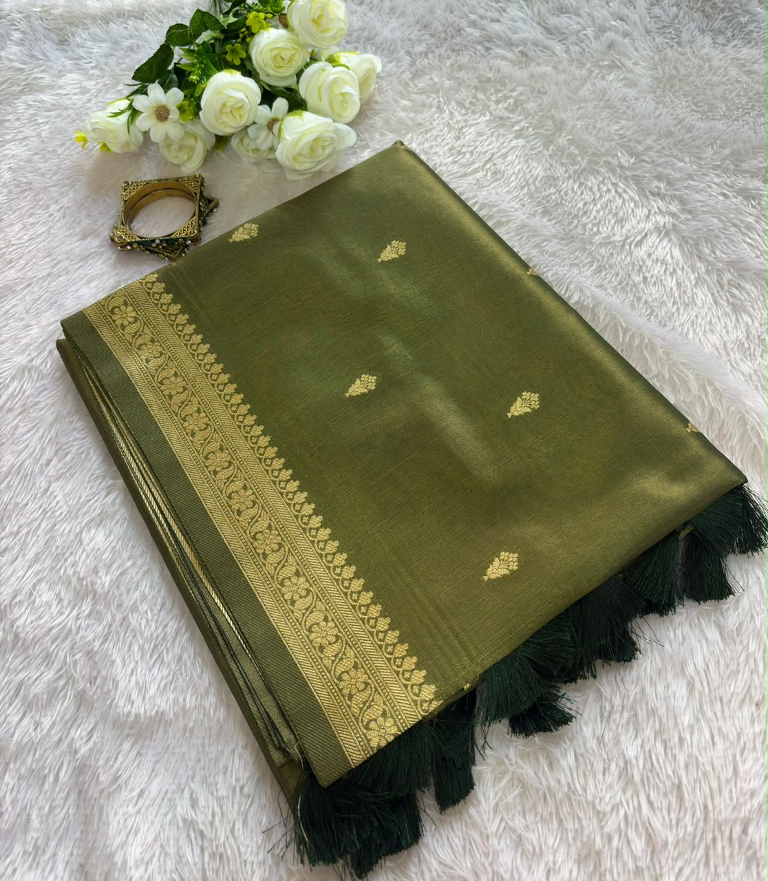 BIG BUTTI TISSUE SAREE