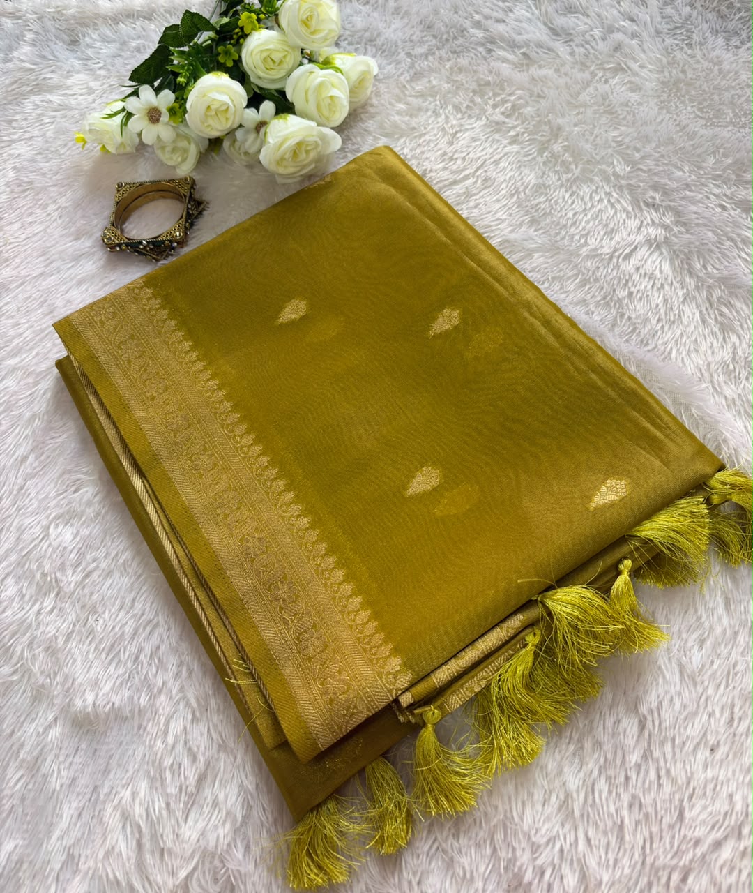 BIG BUTTI TISSUE SAREE