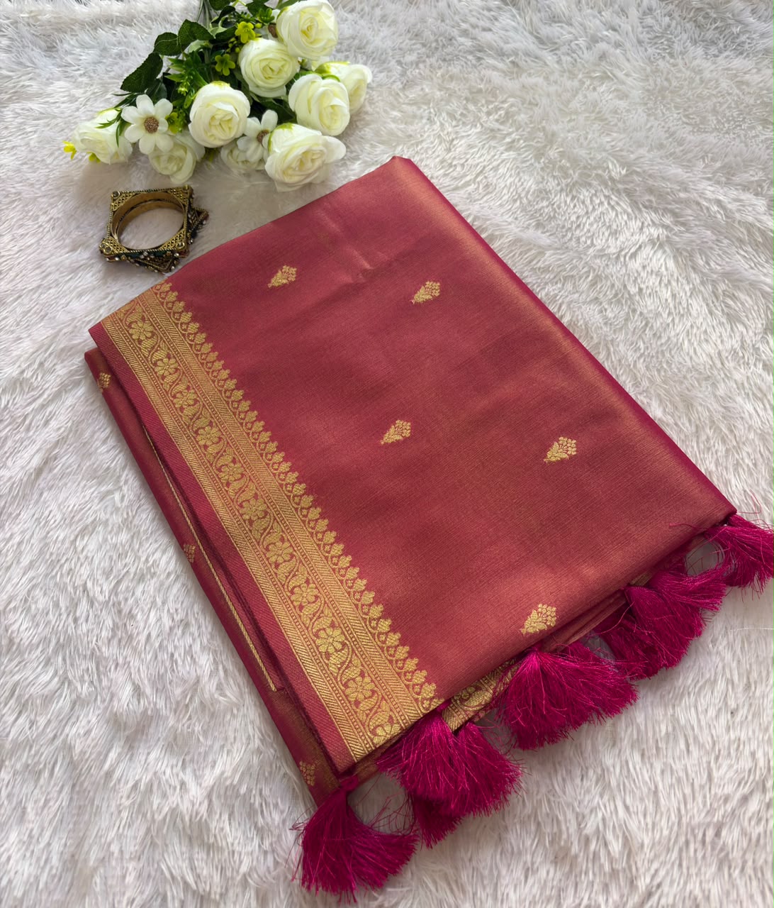 BIG BUTTI TISSUE SAREE