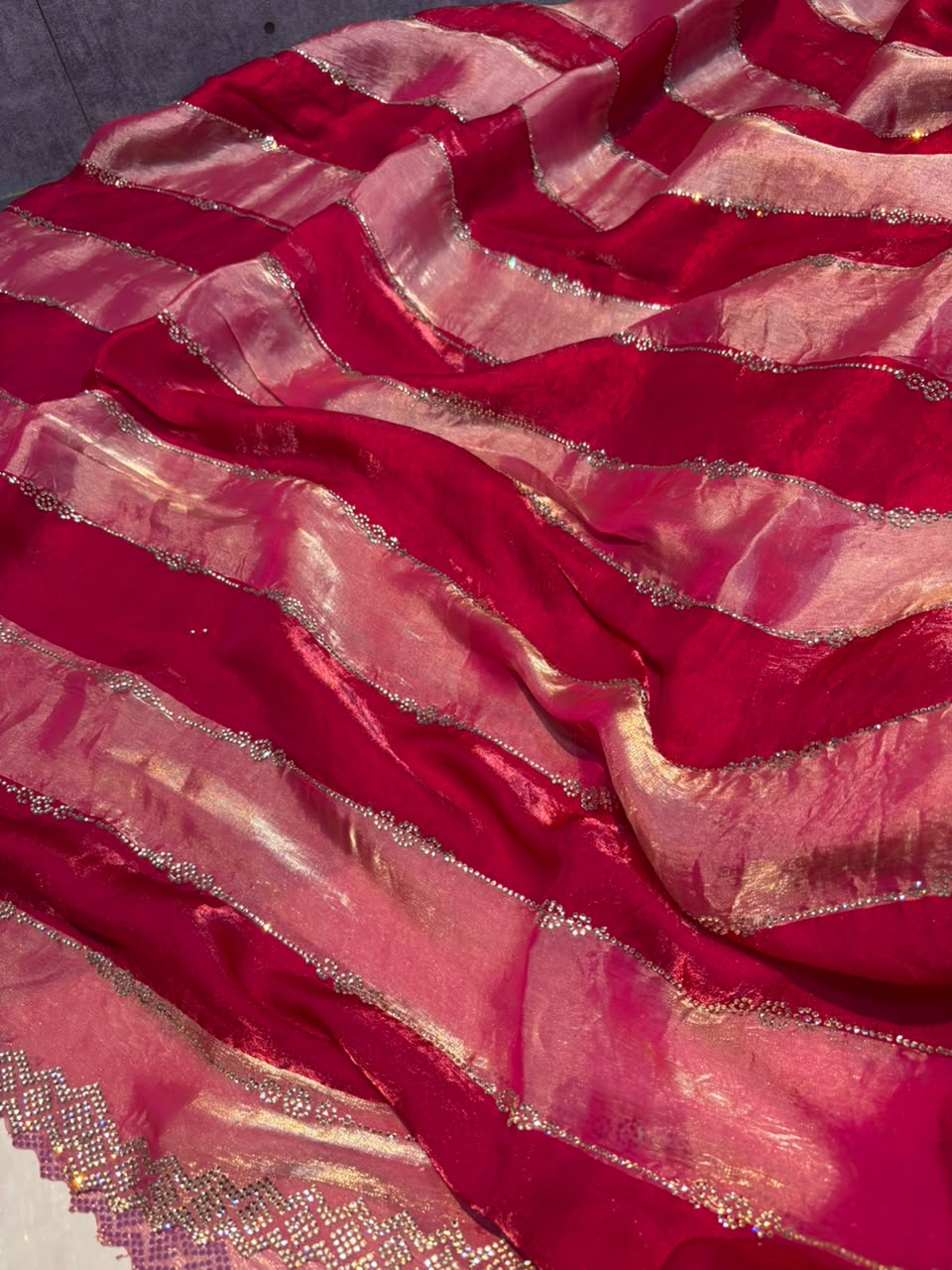 DOUBLE COLOUR DESIGNER SAREE