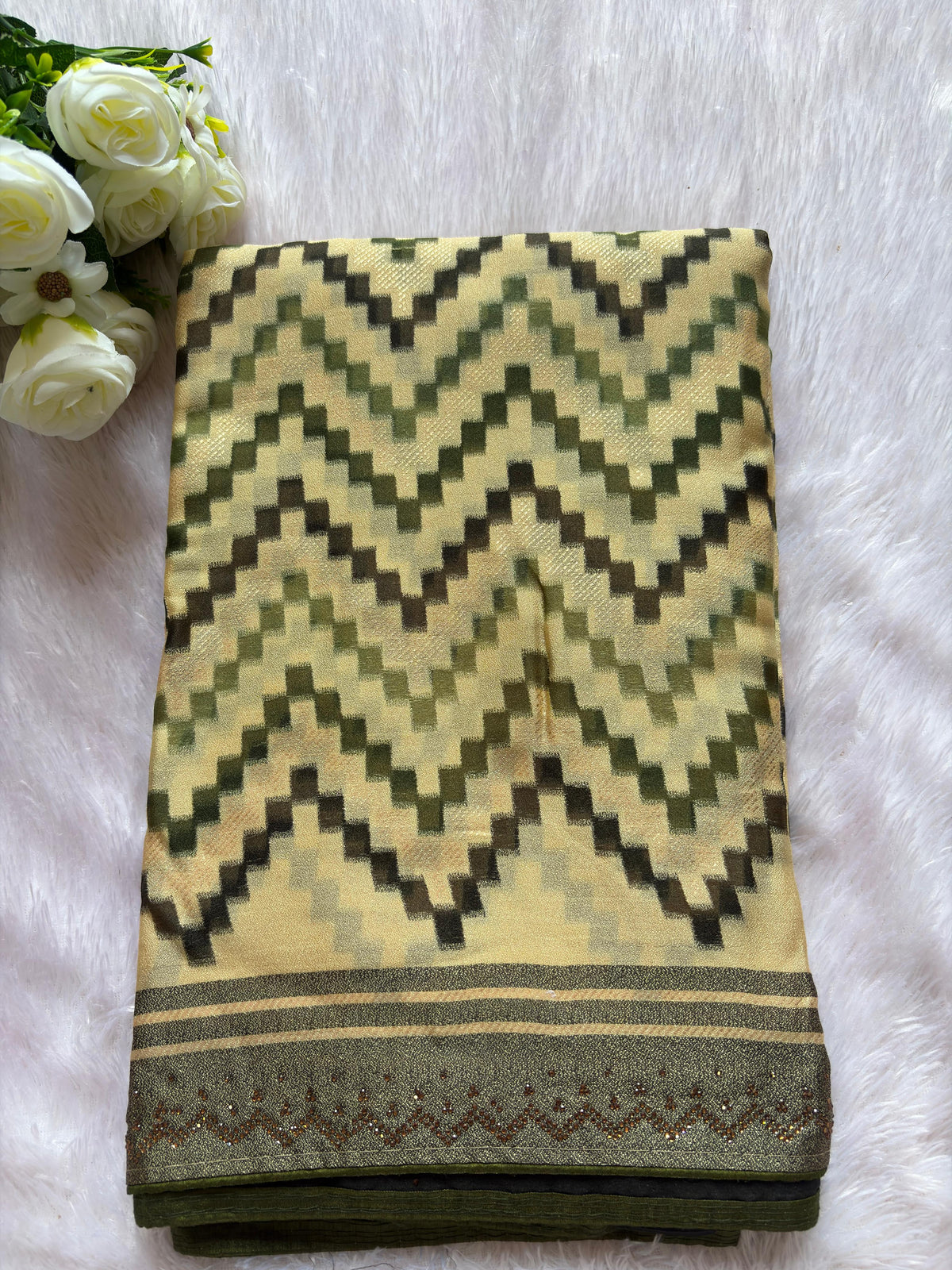 multicolour lineing brasso saree